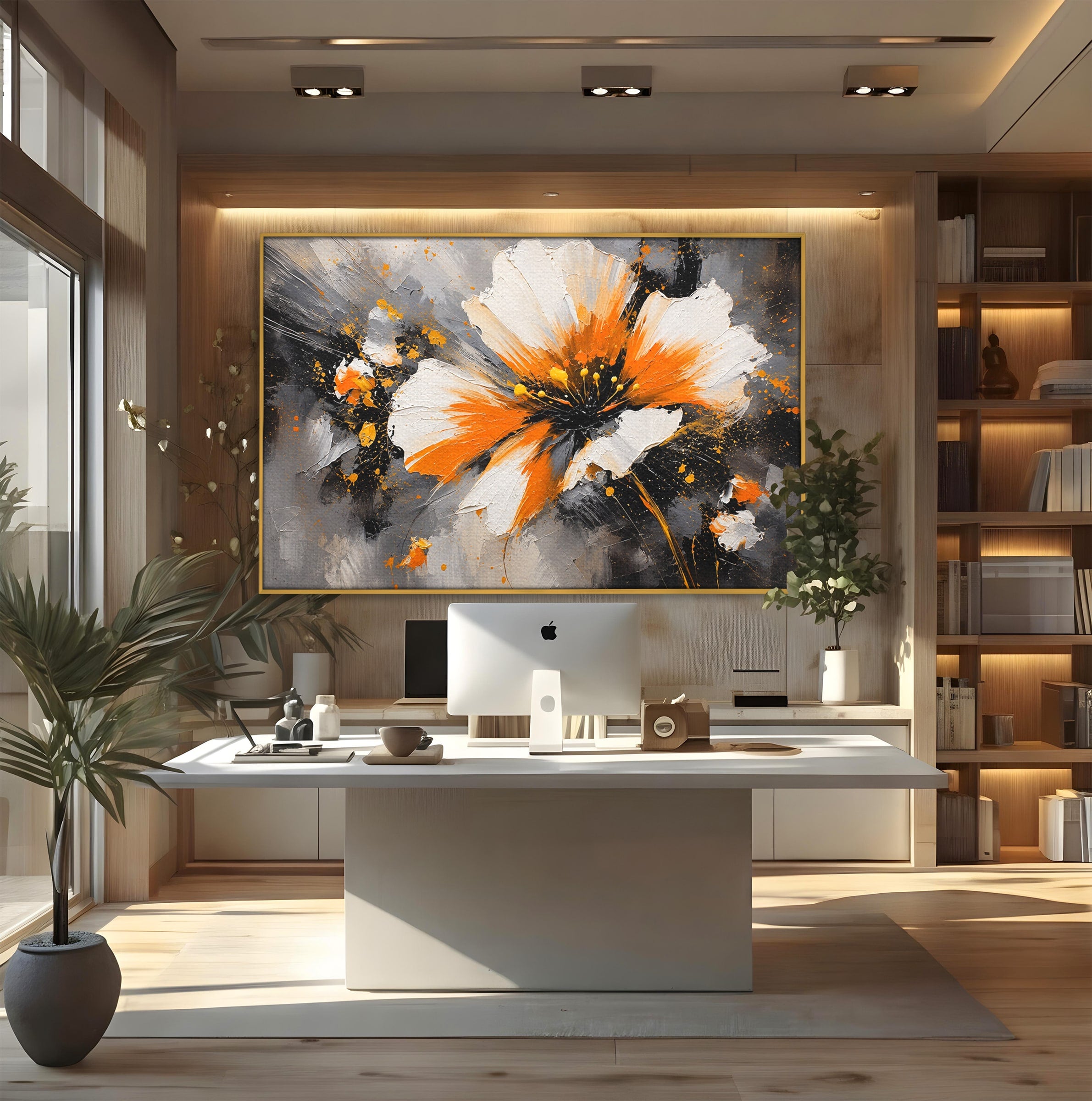 Tablou Canvas Premium LuxCanva® A1789, Floare Abstracta, Floare, Abstract, Arta Moderna, Living, Dormitor, Culori Vibrante