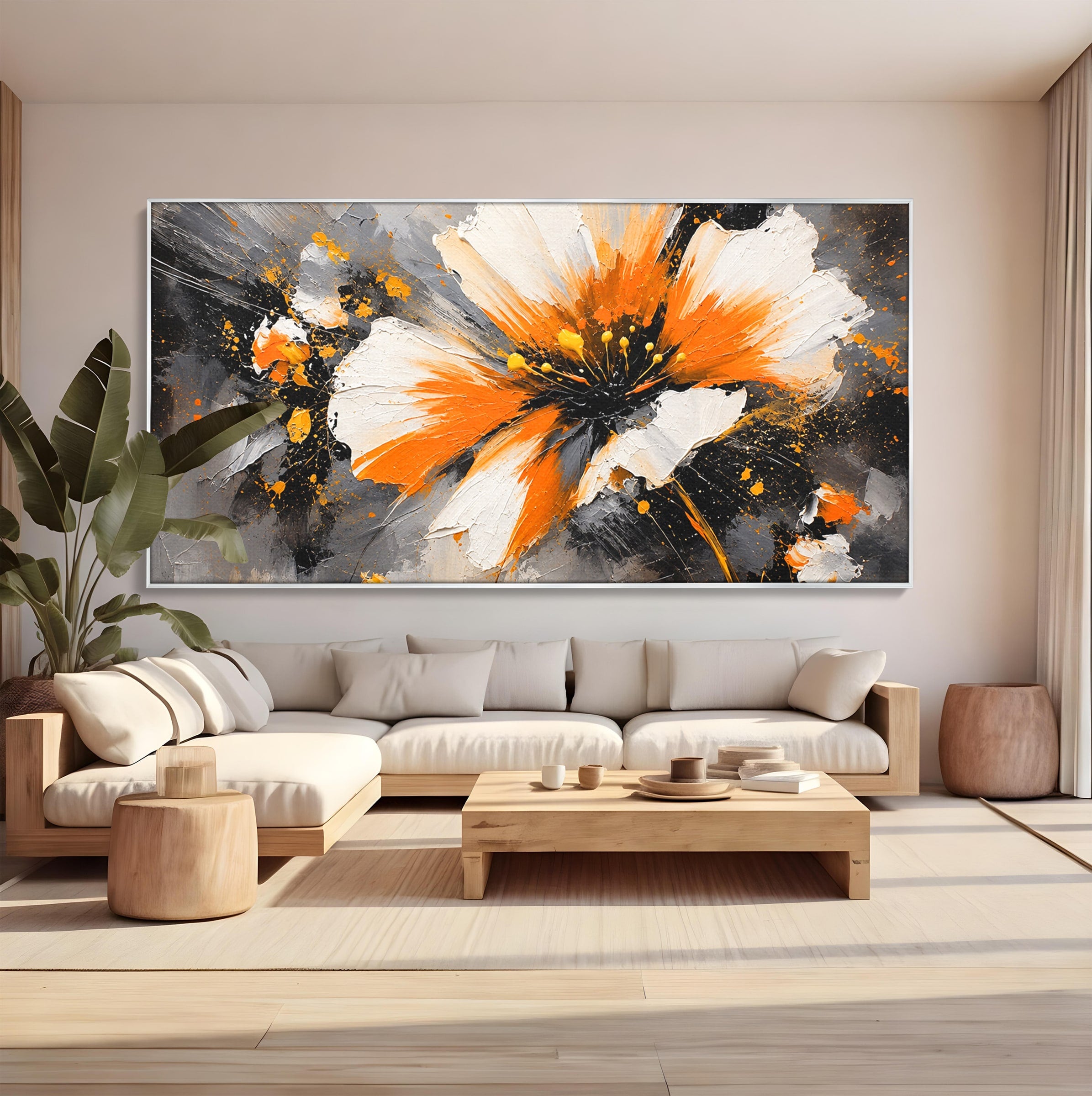 Tablou Canvas Premium LuxCanva® A1789, Floare Abstracta, Floare, Abstract, Arta Moderna, Living, Dormitor, Culori Vibrante