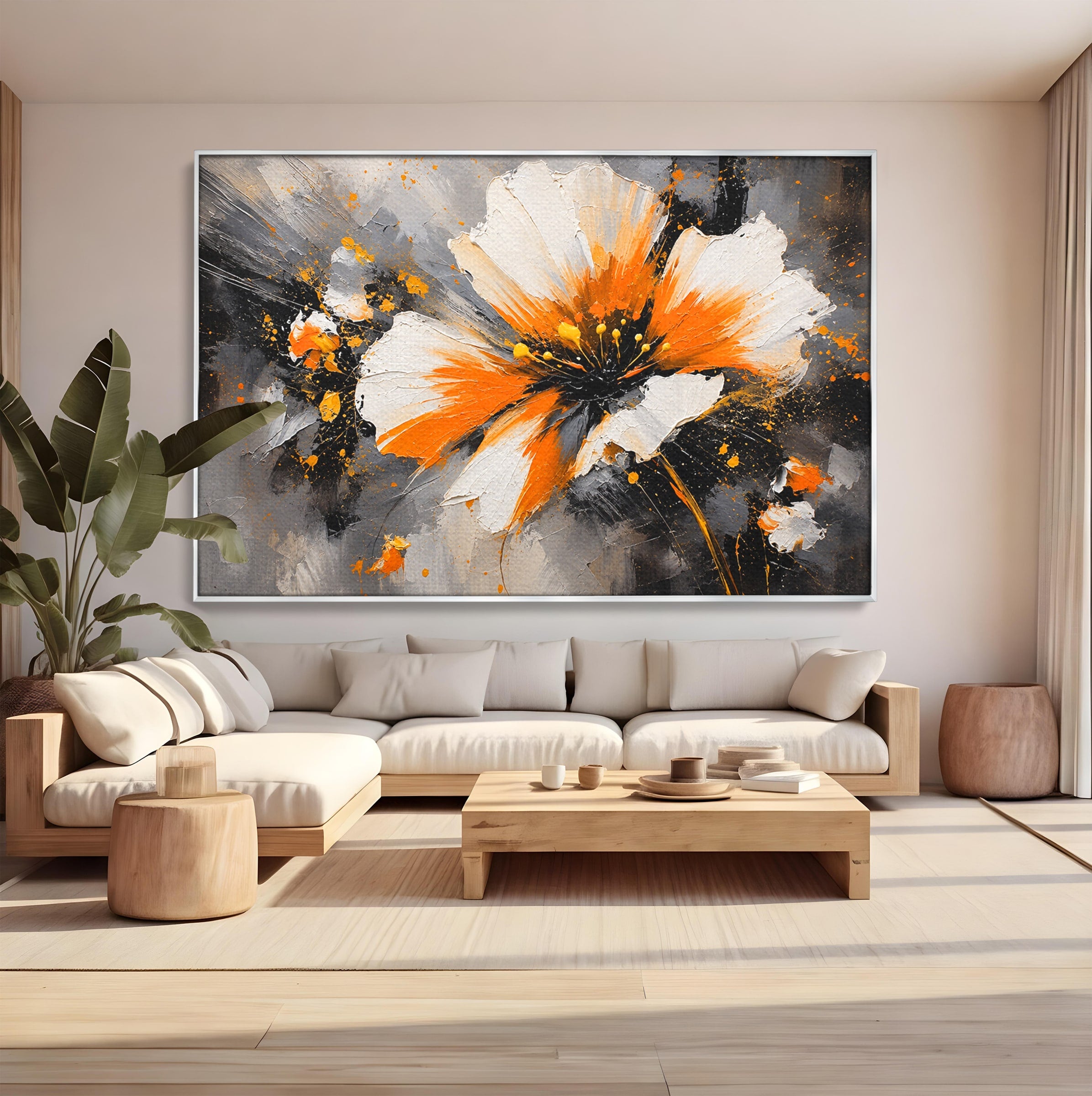 Tablou Canvas Premium LuxCanva® A1789, Floare Abstracta, Floare, Abstract, Arta Moderna, Living, Dormitor, Culori Vibrante