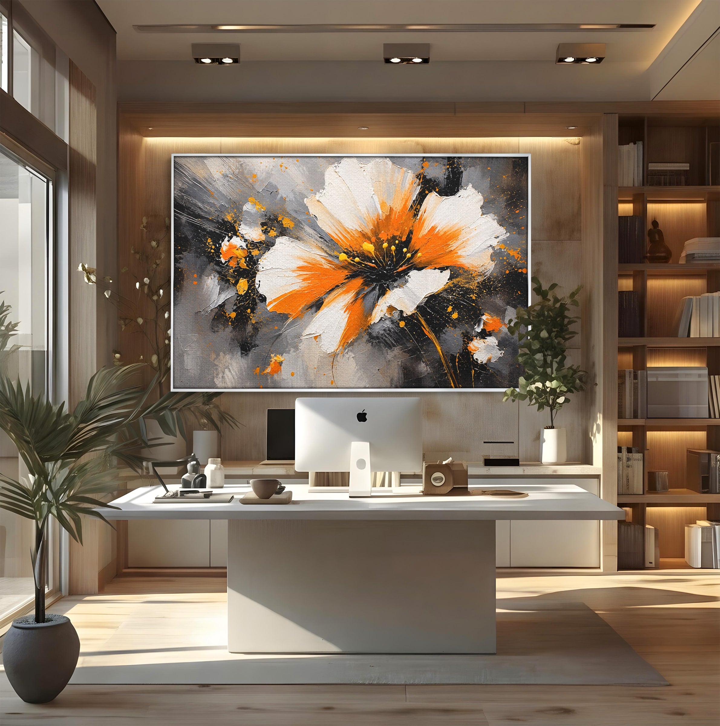 Tablou Canvas Premium LuxCanva® A1789, Floare Abstracta, Floare, Abstract, Arta Moderna, Living, Dormitor, Culori Vibrante