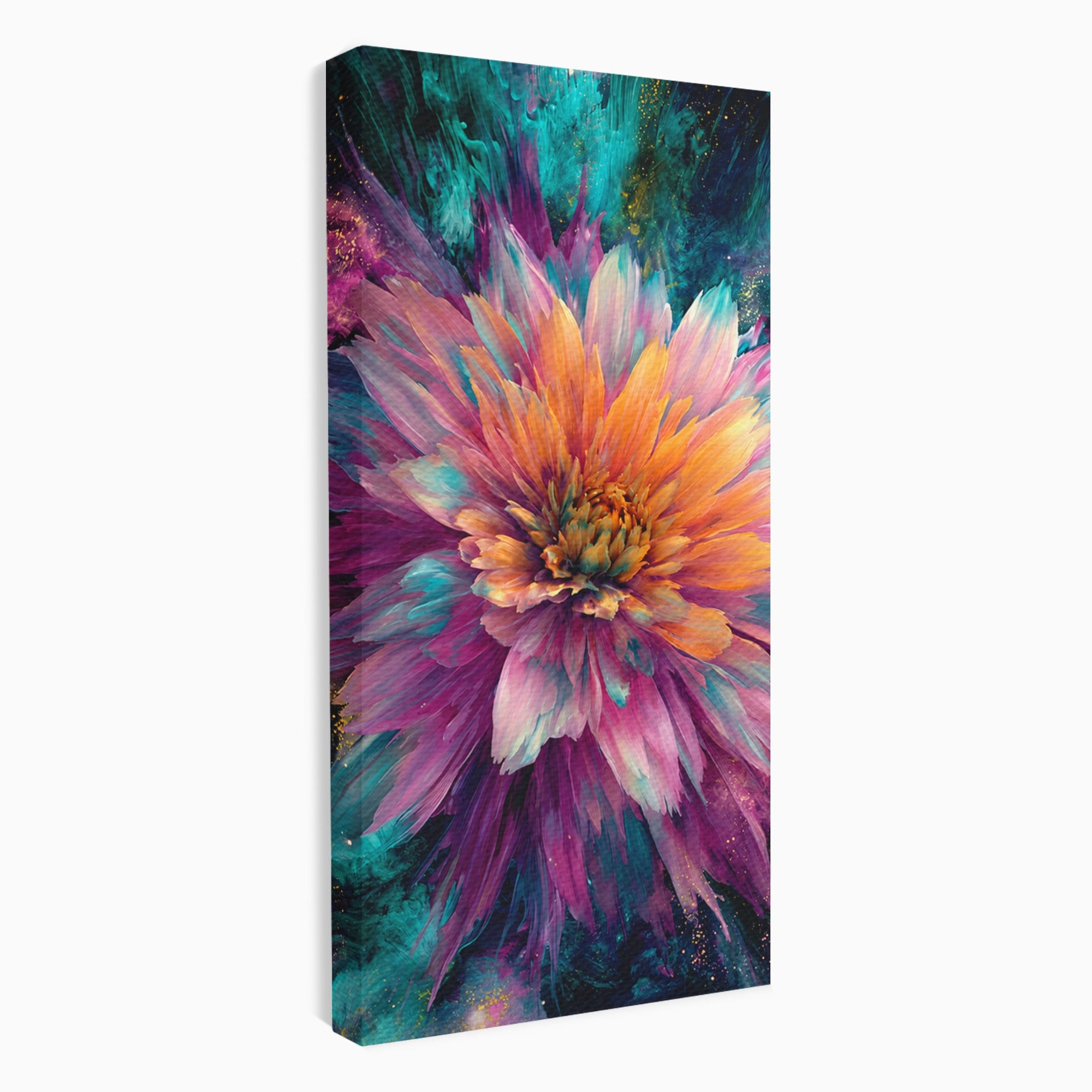 Tablou Canvas Premium LuxCanva® A1790, Floare Cosmica, Floare, Abstract, Natura, Living, Dormitor, Culori Vibrante
