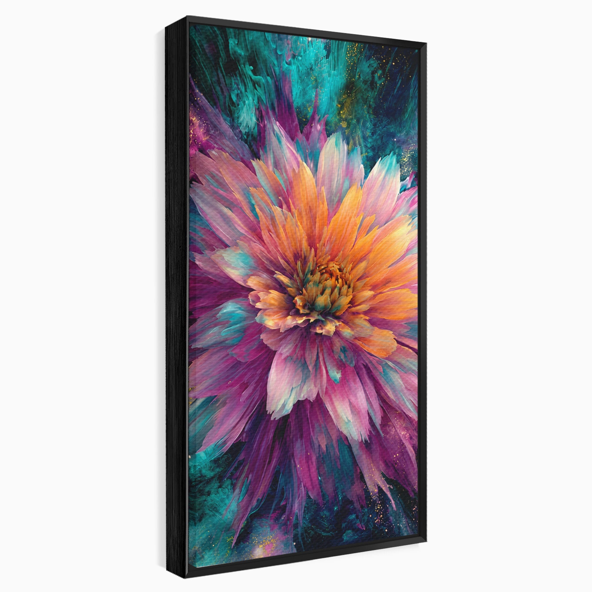 Tablou Canvas Premium LuxCanva® A1790, Floare Cosmica, Floare, Abstract, Natura, Living, Dormitor, Culori Vibrante