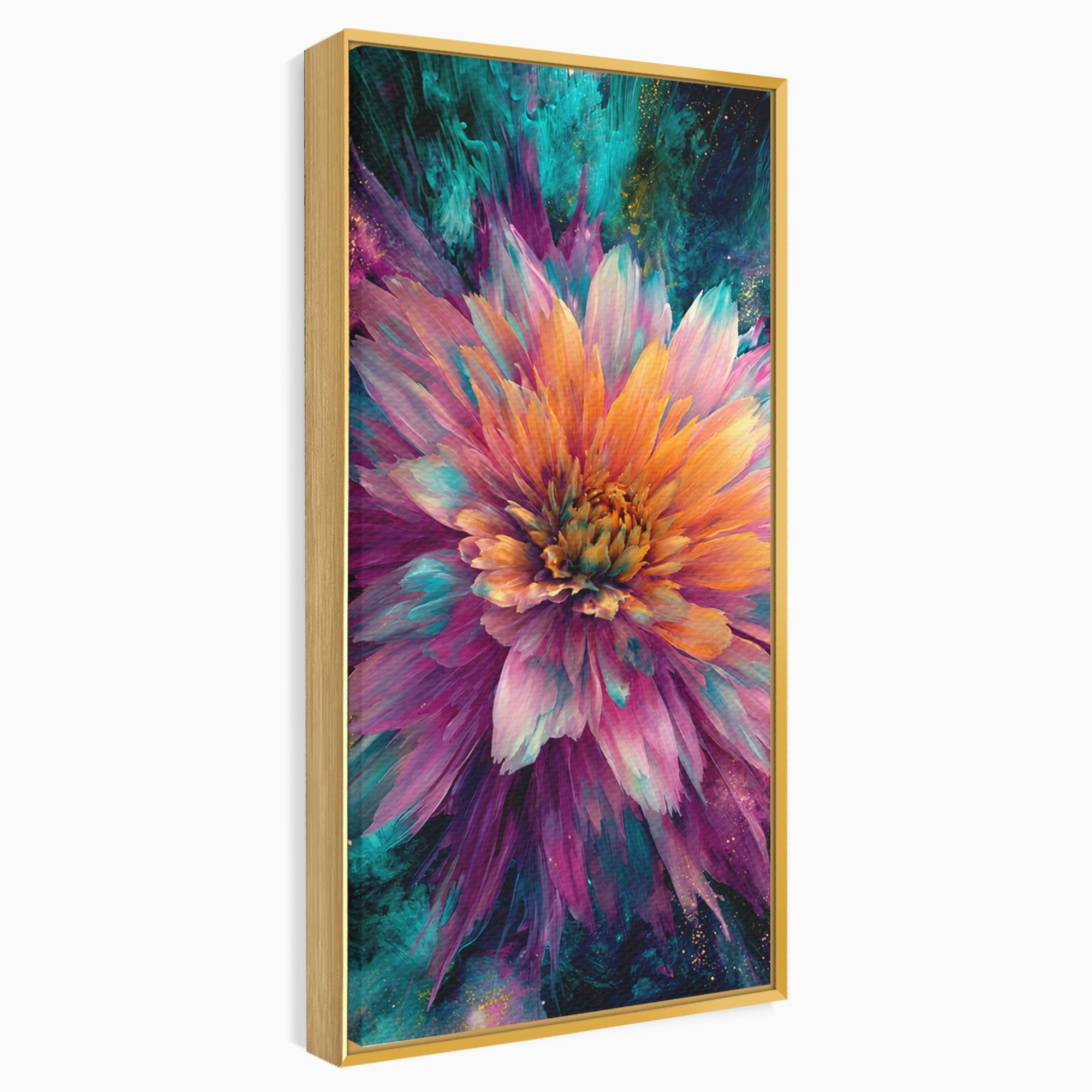 Tablou Canvas Premium LuxCanva® A1790, Floare Cosmica, Floare, Abstract, Natura, Living, Dormitor, Culori Vibrante