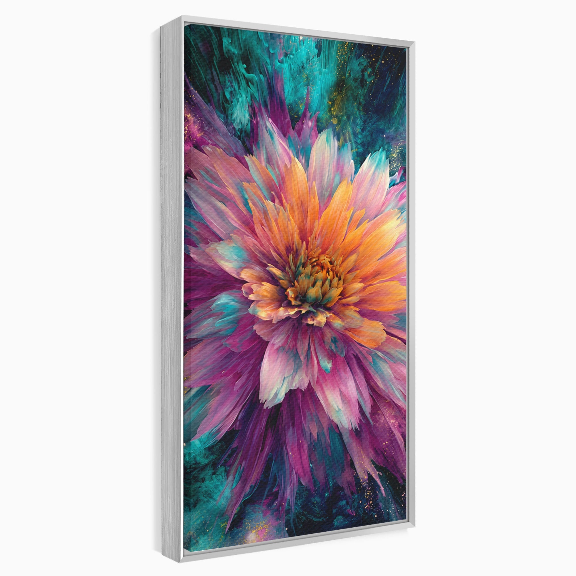 Tablou Canvas Premium LuxCanva® A1790, Floare Cosmica, Floare, Abstract, Natura, Living, Dormitor, Culori Vibrante