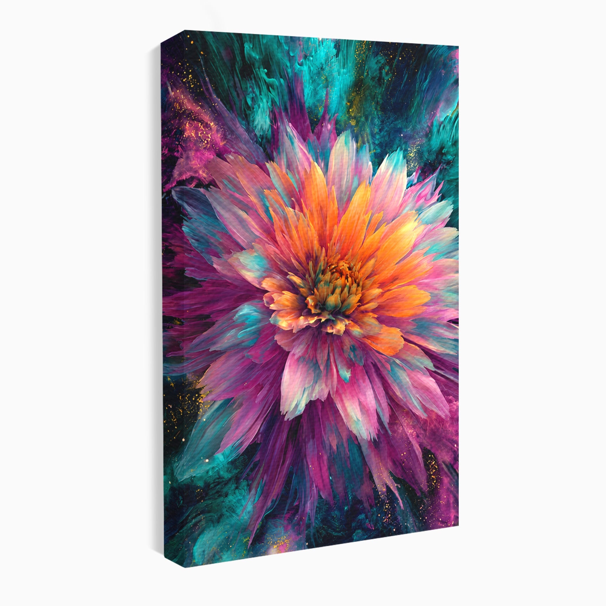 Tablou Canvas Premium LuxCanva® A1790, Floare Cosmica, Floare, Abstract, Natura, Living, Dormitor, Culori Vibrante