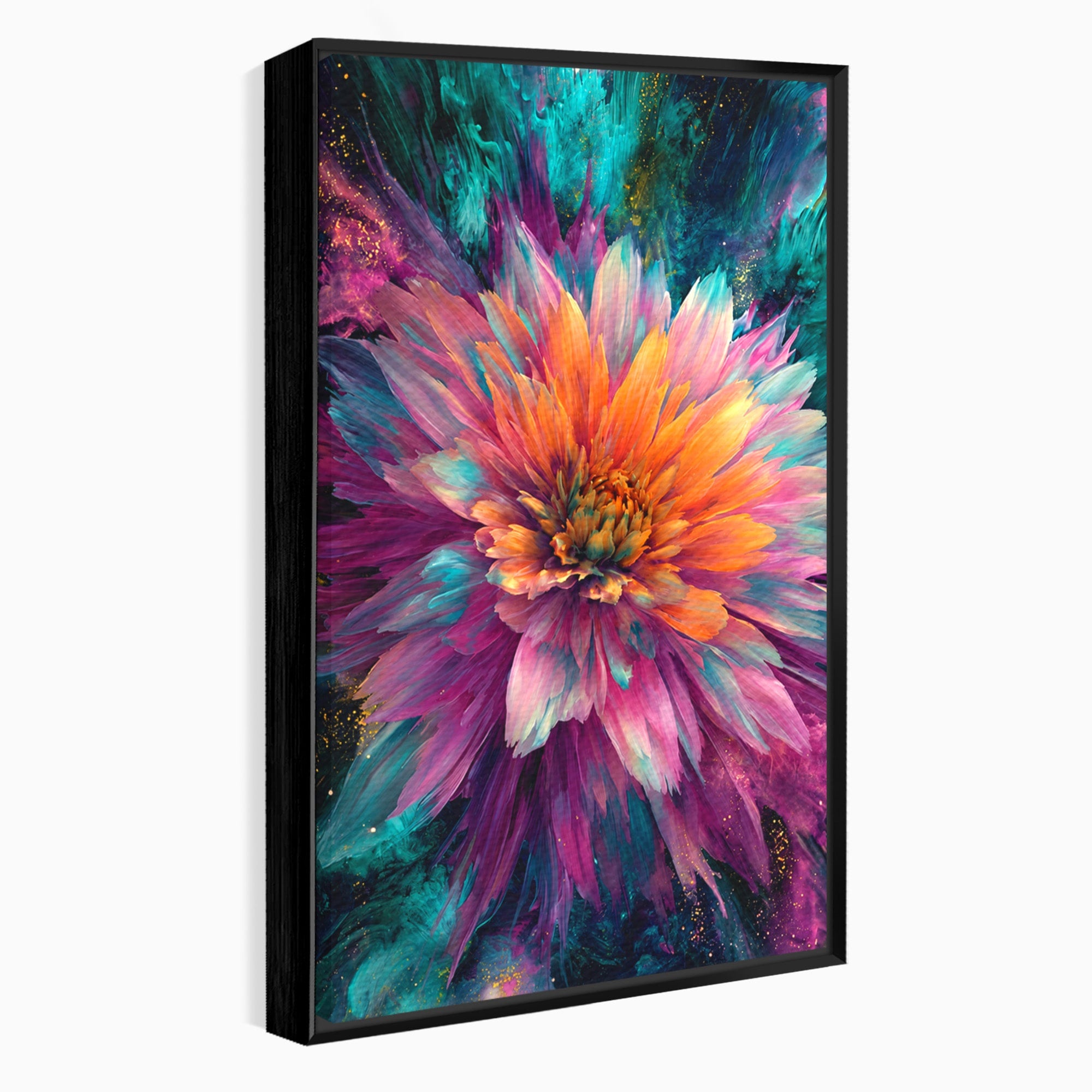Tablou Canvas Premium LuxCanva® A1790, Floare Cosmica, Floare, Abstract, Natura, Living, Dormitor, Culori Vibrante