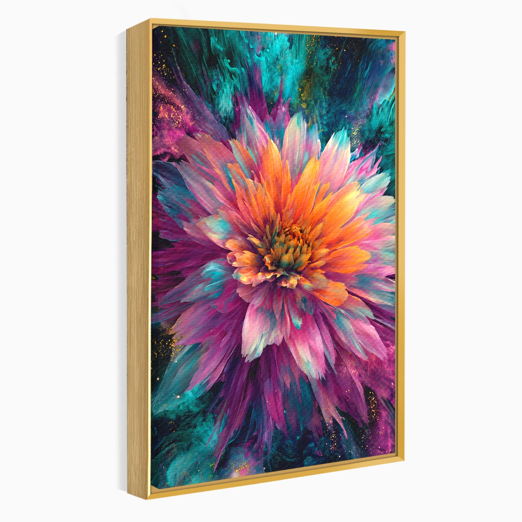 Tablou Canvas Premium LuxCanva® A1790, Floare Cosmica, Floare, Abstract, Natura, Living, Dormitor, Culori Vibrante