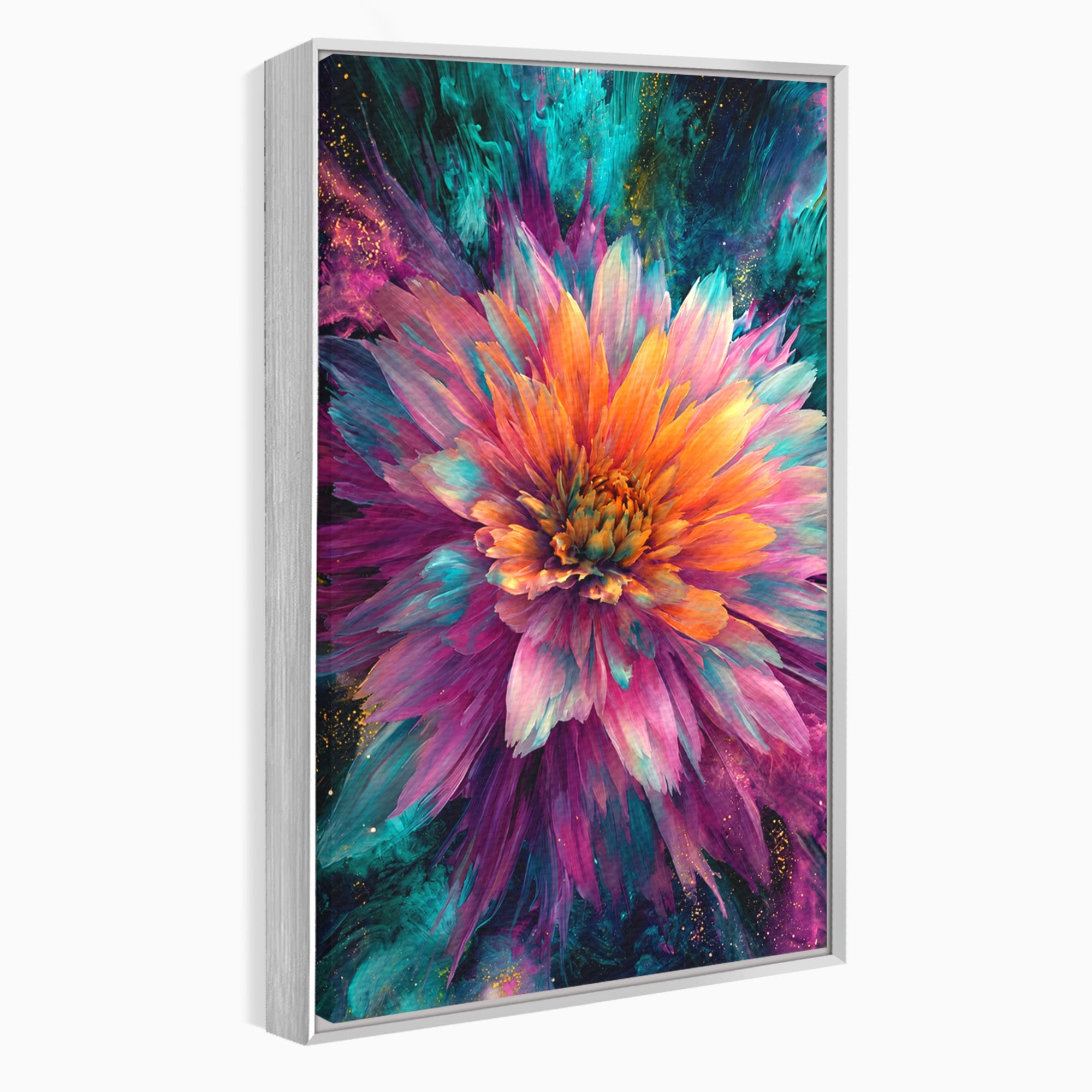 Tablou Canvas Premium LuxCanva® A1790, Floare Cosmica, Floare, Abstract, Natura, Living, Dormitor, Culori Vibrante