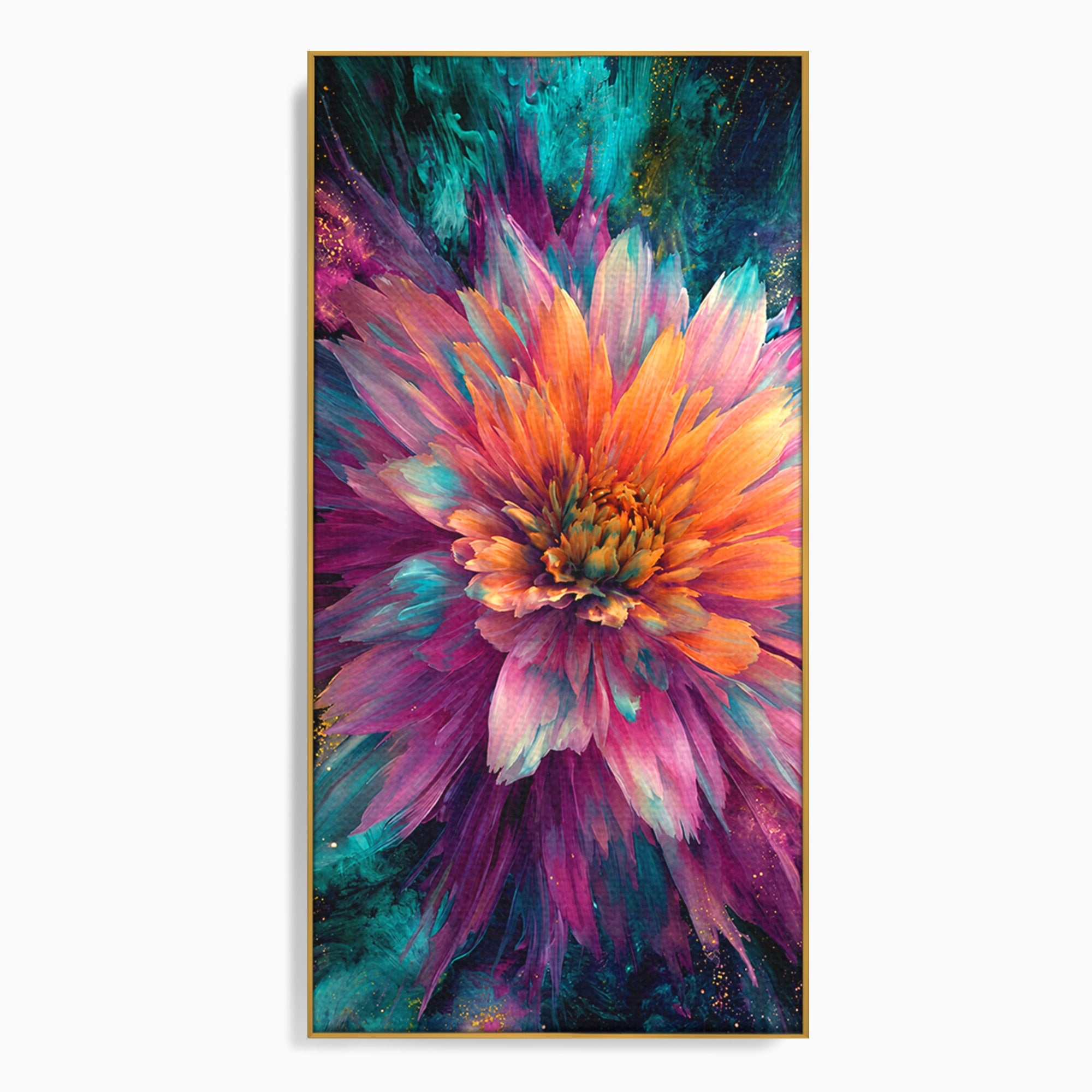 Tablou Canvas Premium LuxCanva® A1790, Floare Cosmica, Floare, Abstract, Natura, Living, Dormitor, Culori Vibrante