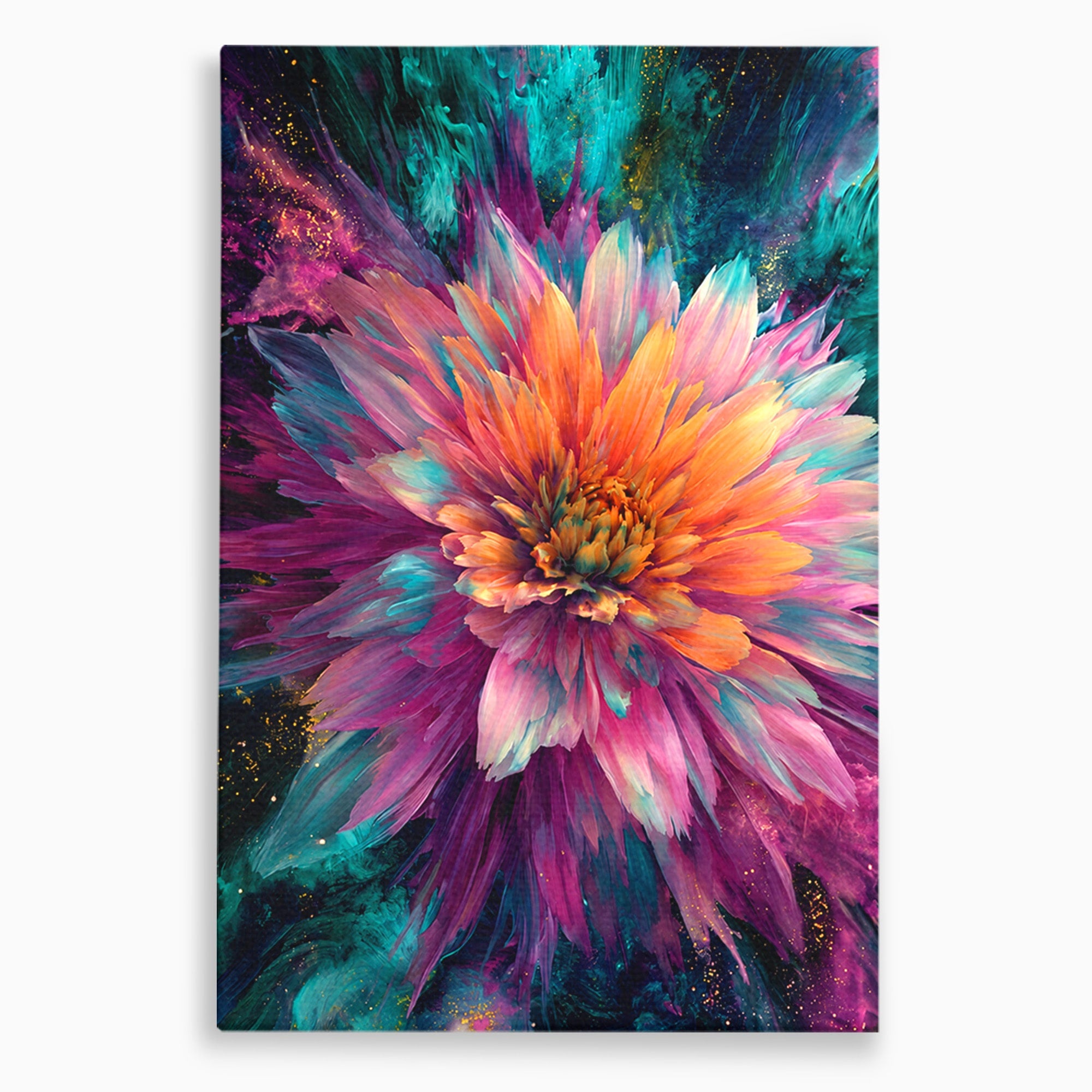 Tablou Canvas Premium LuxCanva® A1790, Floare Cosmica, Floare, Abstract, Natura, Living, Dormitor, Culori Vibrante