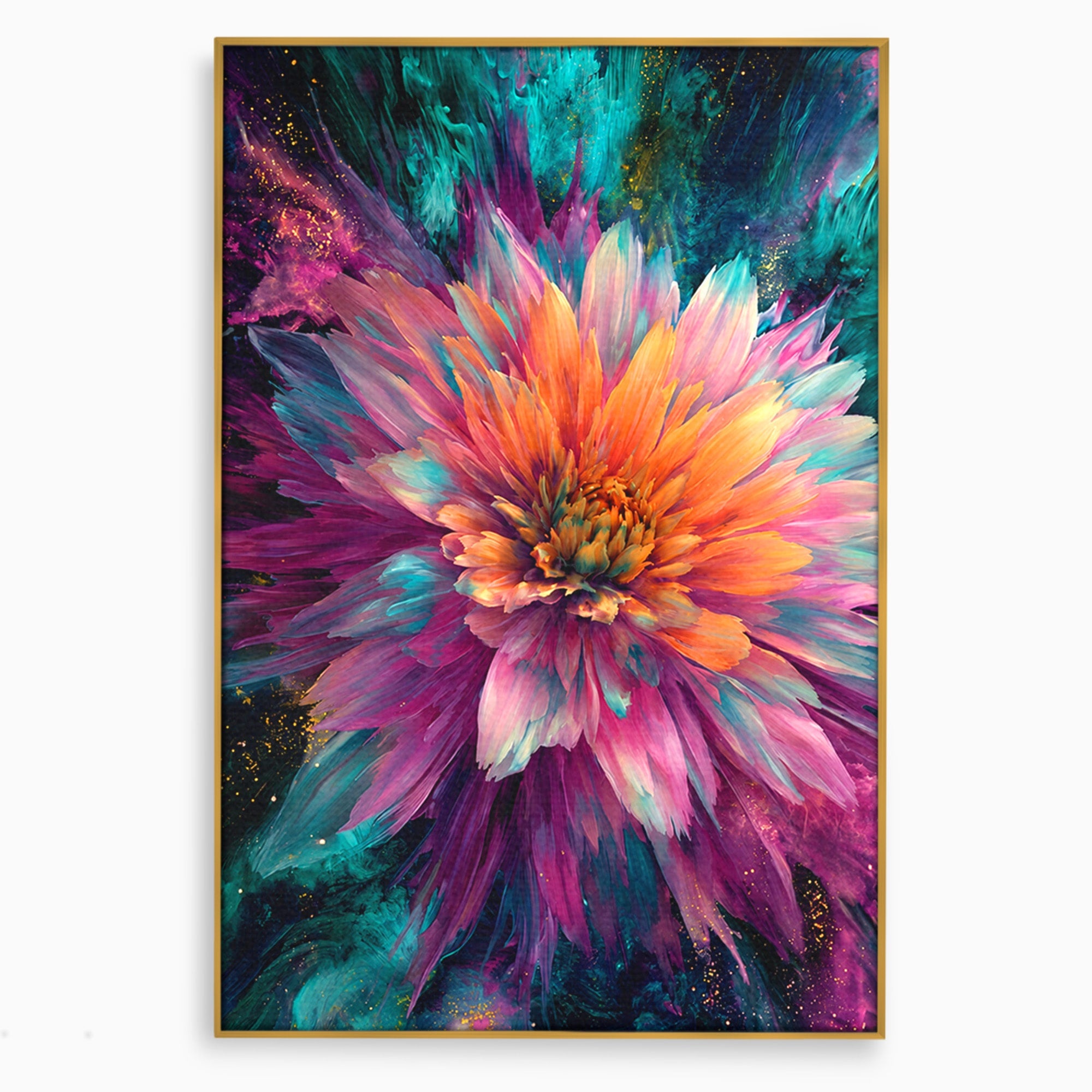 Tablou Canvas Premium LuxCanva® A1790, Floare Cosmica, Floare, Abstract, Natura, Living, Dormitor, Culori Vibrante