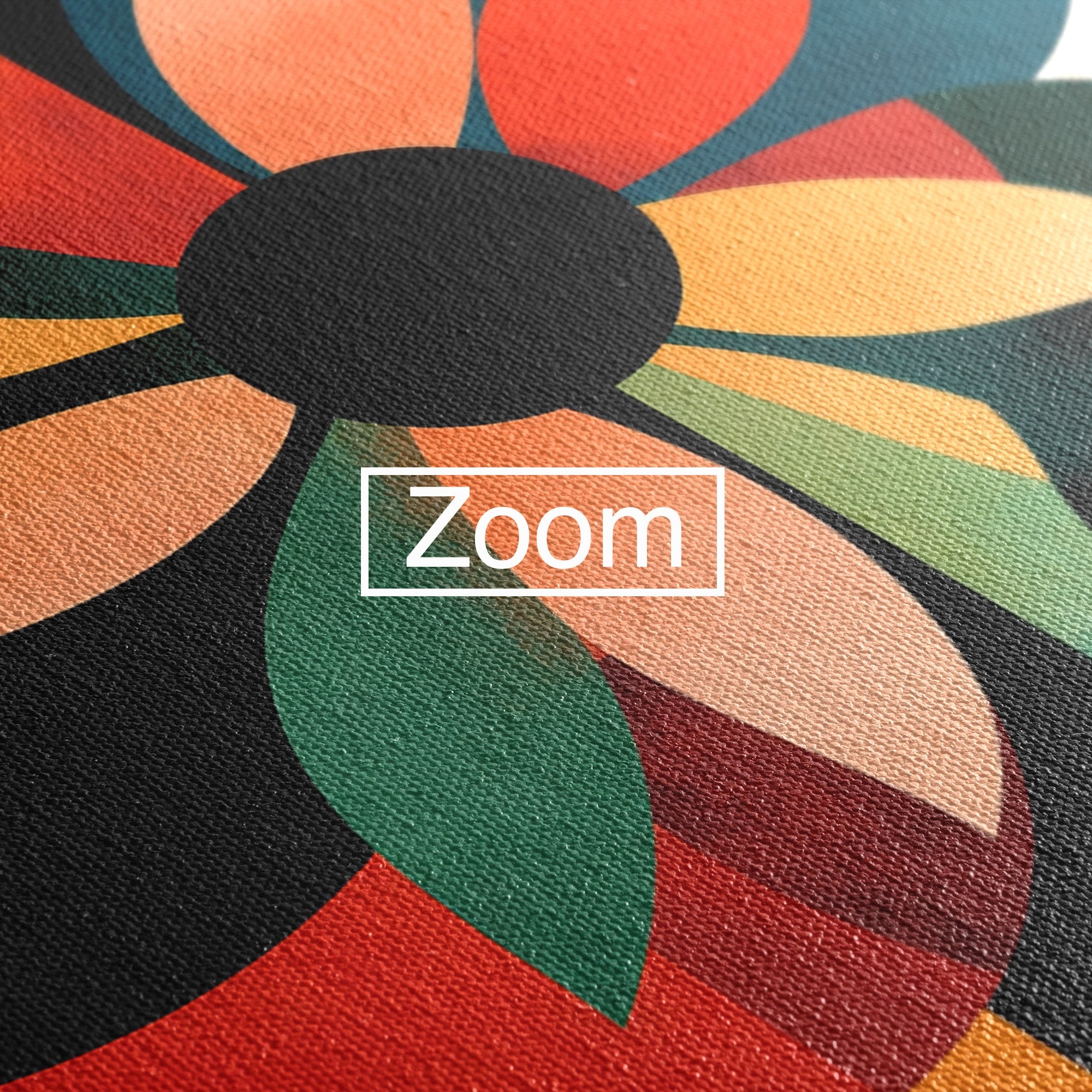 Tablou Canvas Premium LuxCanva® A1791, Floare Abstracta Geometrica, Floare, Abstract, Geometric, Modern, Living, Culori Vibrante