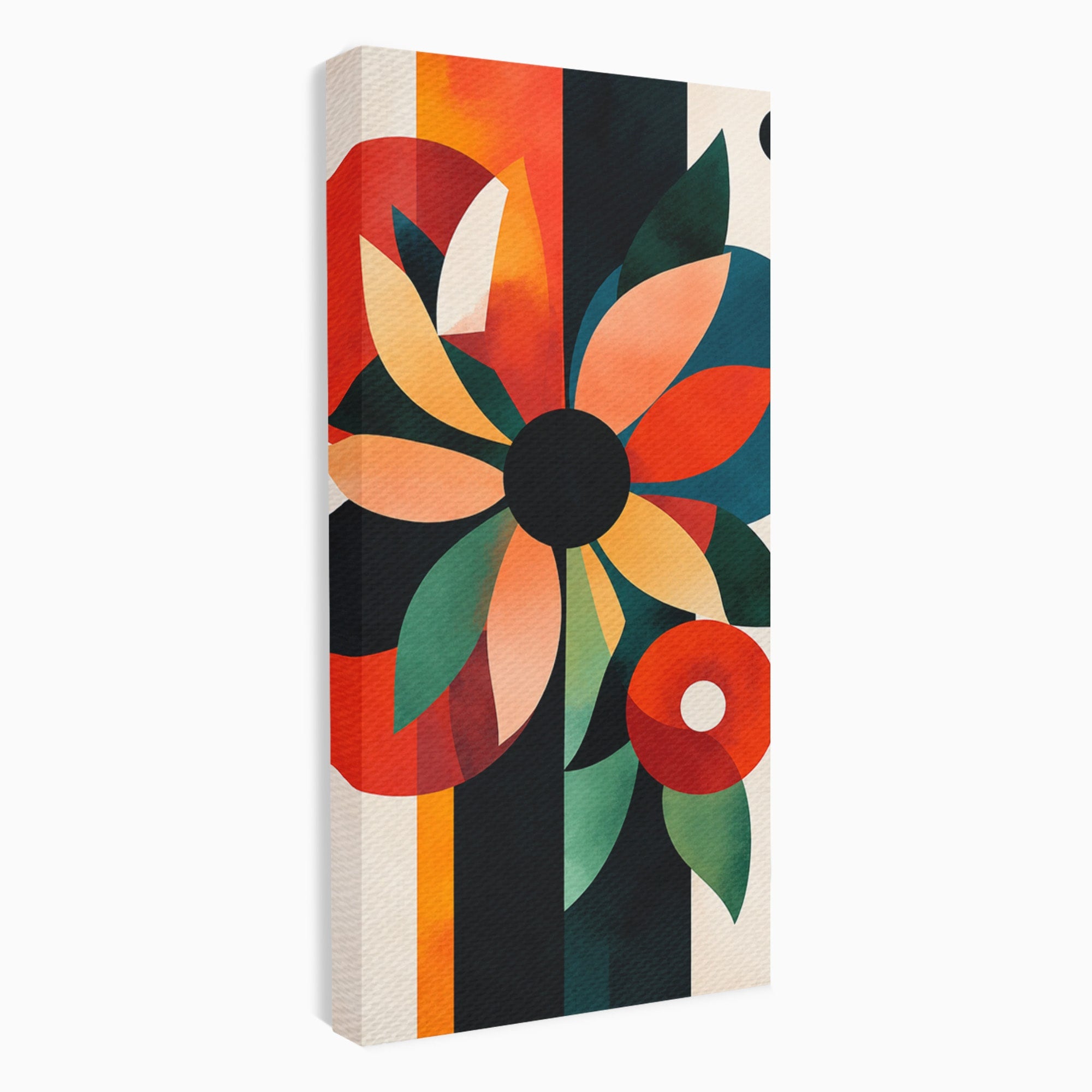 Tablou Canvas Premium LuxCanva® A1791, Floare Abstracta Geometrica, Floare, Abstract, Geometric, Modern, Living, Culori Vibrante