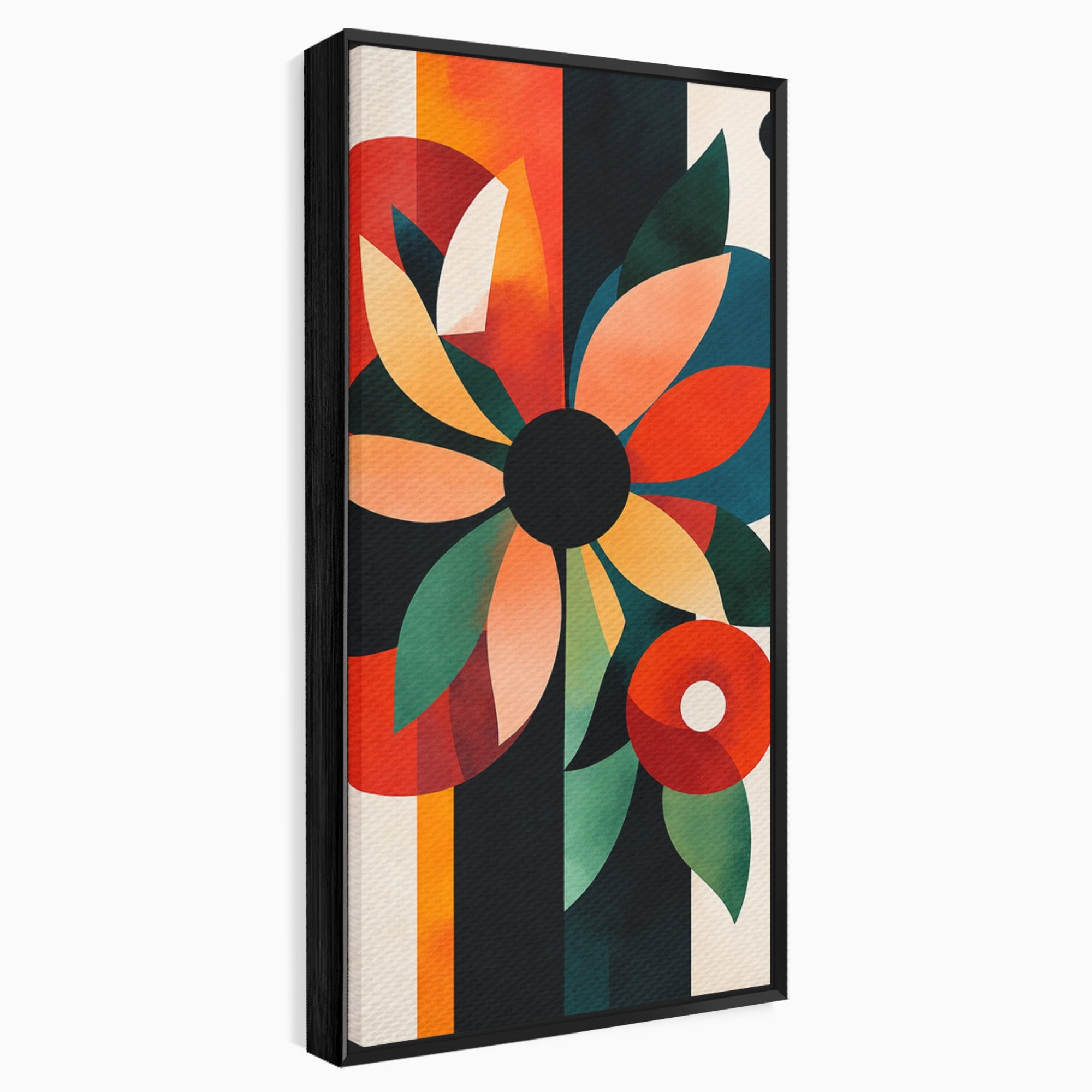 Tablou Canvas Premium LuxCanva® A1791, Floare Abstracta Geometrica, Floare, Abstract, Geometric, Modern, Living, Culori Vibrante