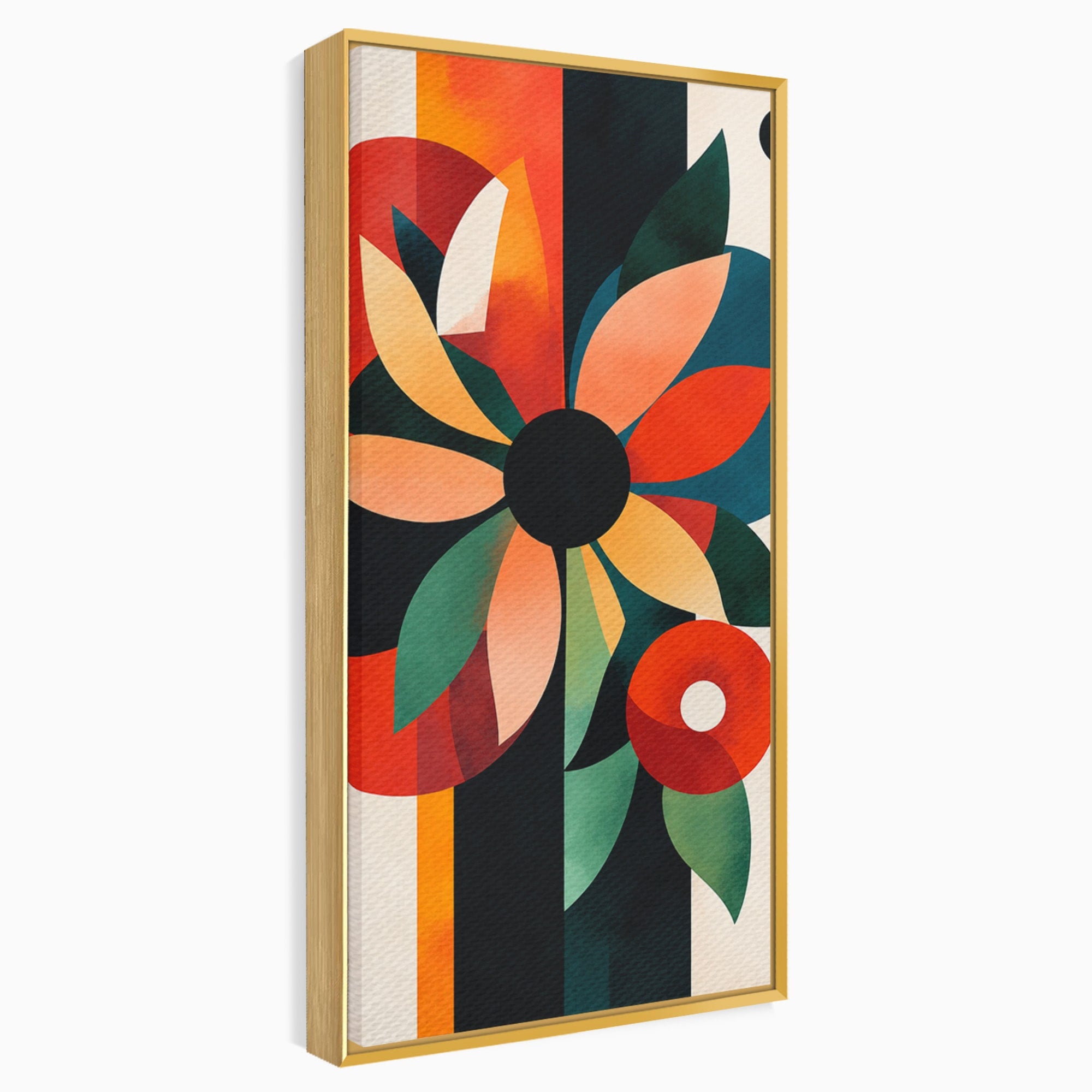 Tablou Canvas Premium LuxCanva® A1791, Floare Abstracta Geometrica, Floare, Abstract, Geometric, Modern, Living, Culori Vibrante
