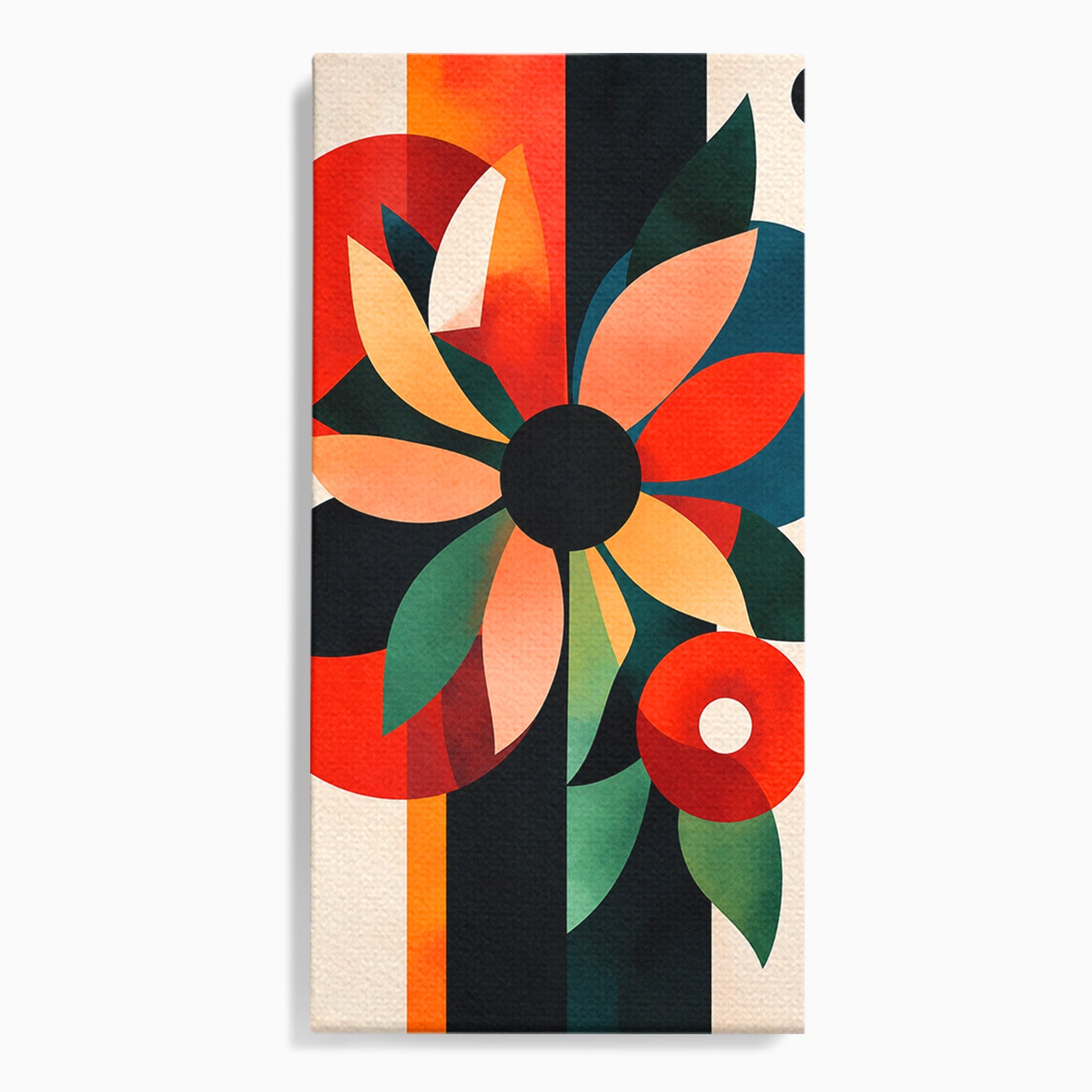 Tablou Canvas Premium LuxCanva® A1791, Floare Abstracta Geometrica, Floare, Abstract, Geometric, Modern, Living, Culori Vibrante