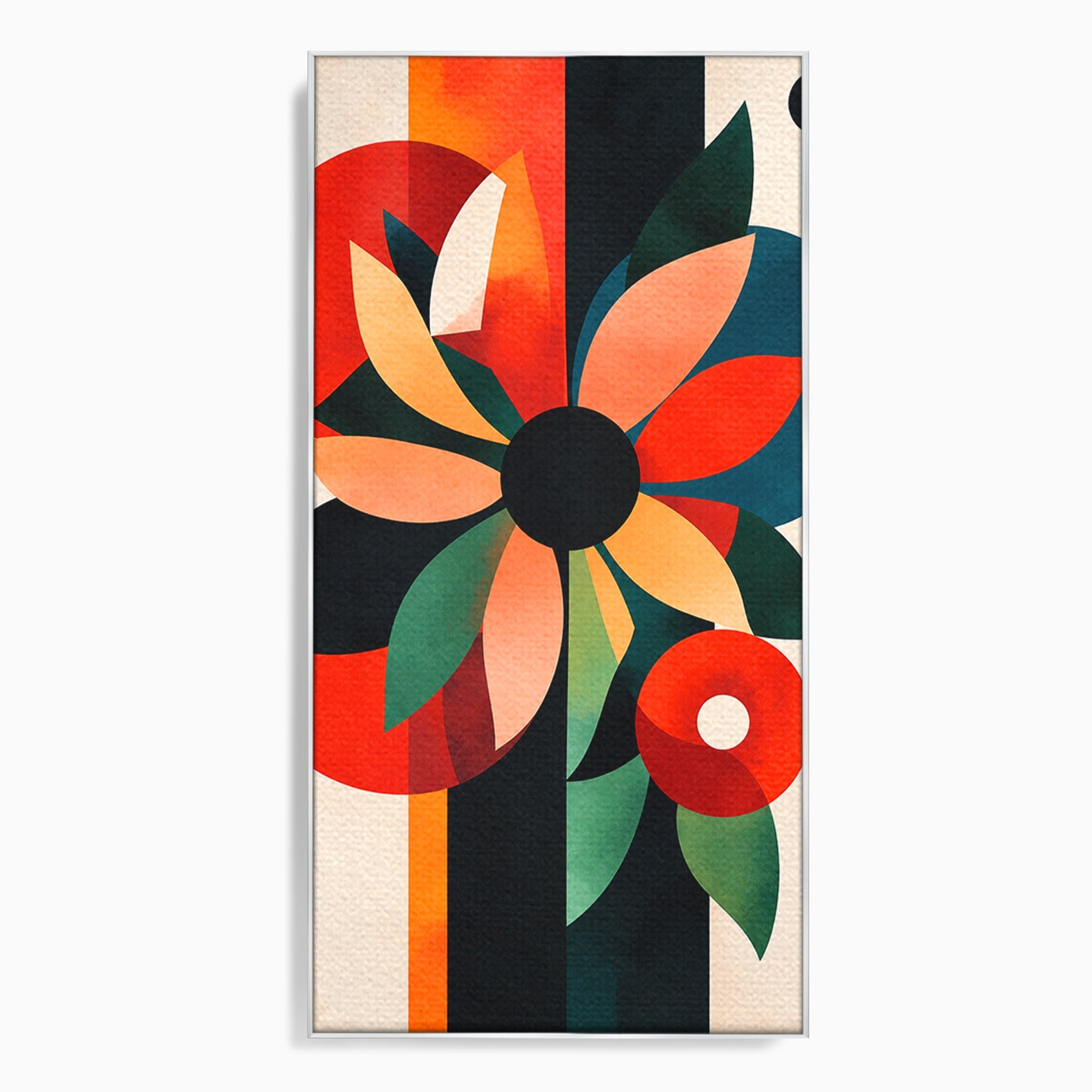 Tablou Canvas Premium LuxCanva® A1791, Floare Abstracta Geometrica, Floare, Abstract, Geometric, Modern, Living, Culori Vibrante