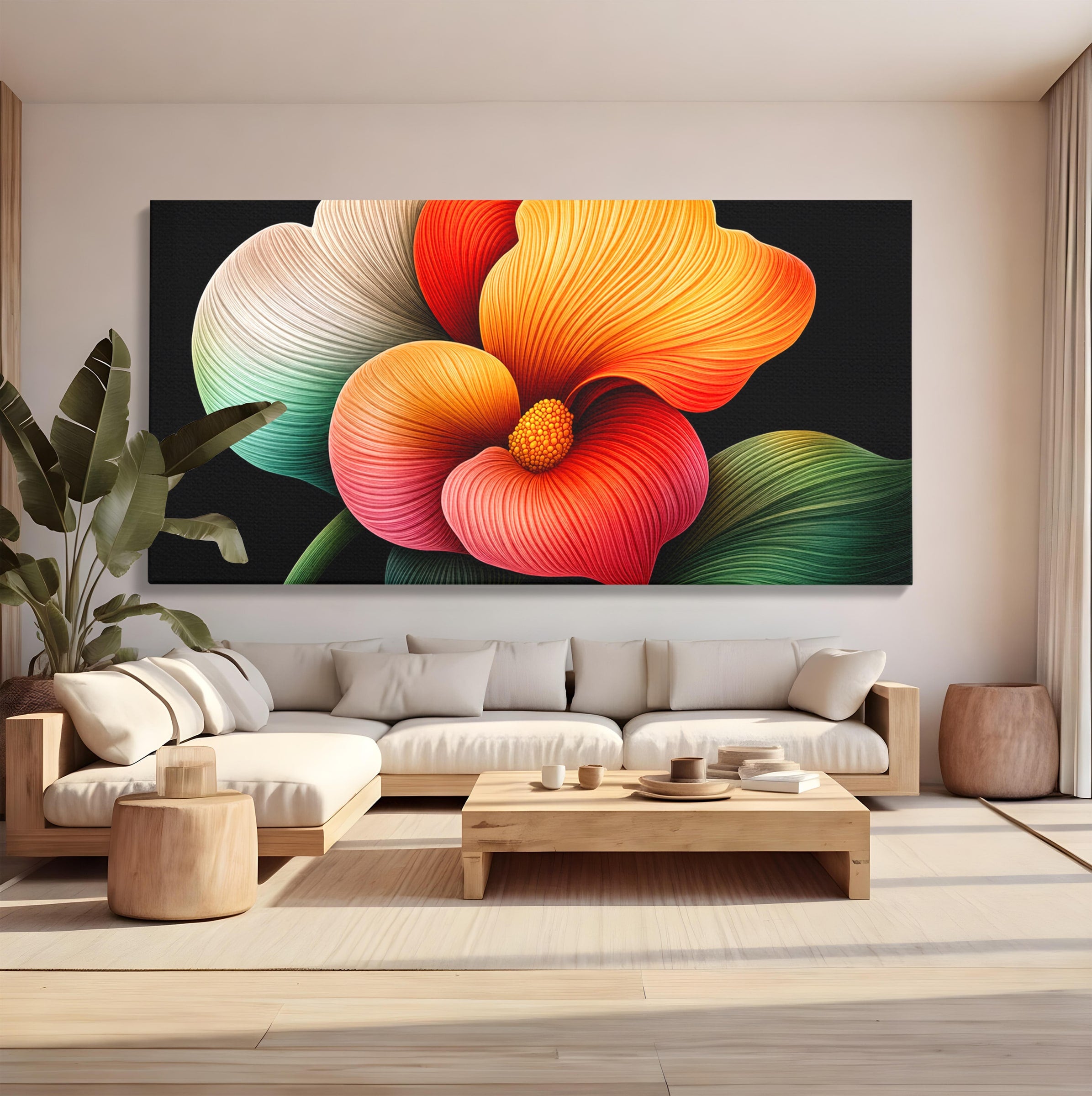 Tablou Canvas Premium LuxCanva® A1793, Euforia Florii, Floare, Abstract, Modern, Dormitor, Living, Culori Vibrante