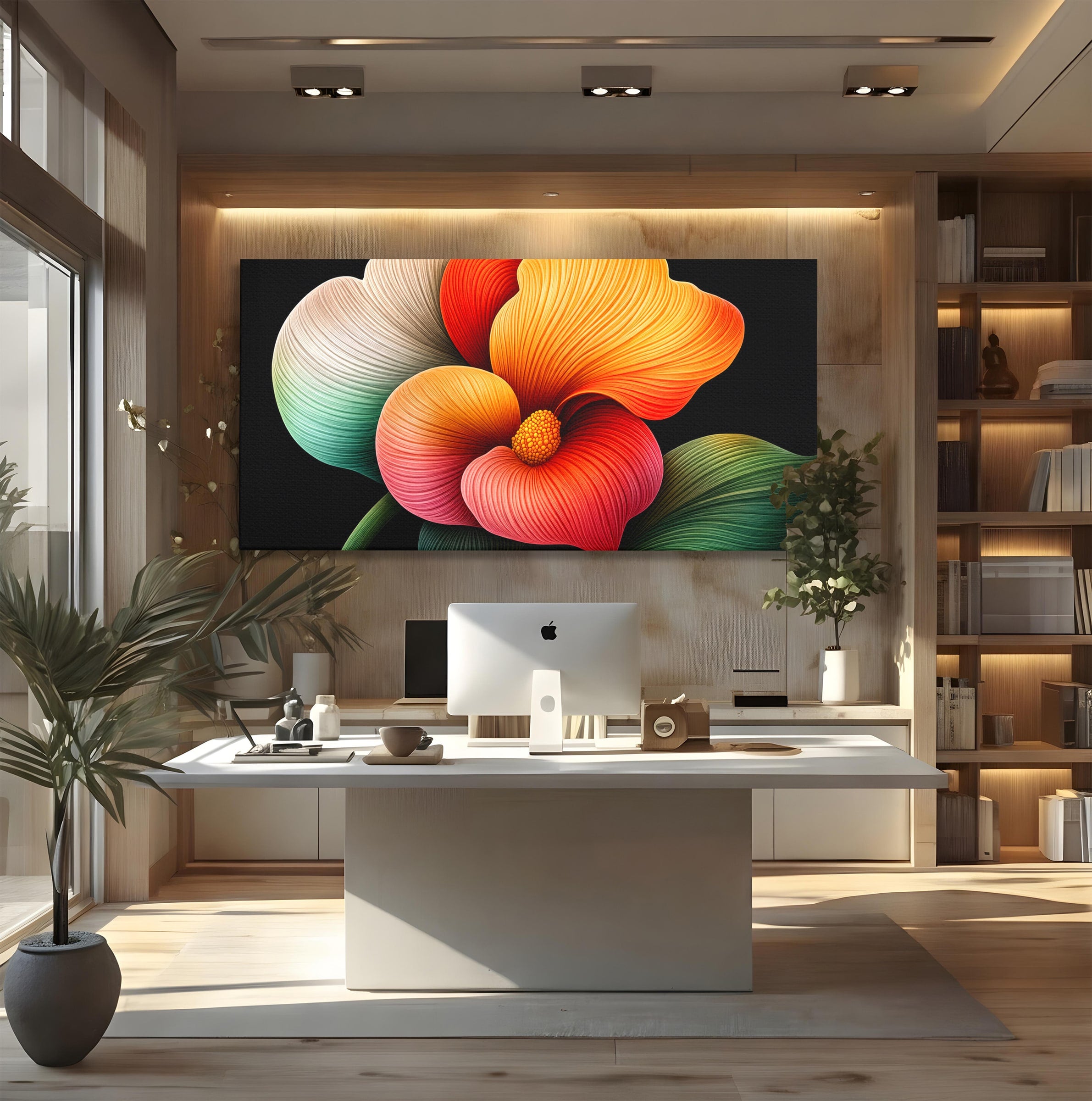 Tablou Canvas Premium LuxCanva® A1793, Euforia Florii, Floare, Abstract, Modern, Dormitor, Living, Culori Vibrante