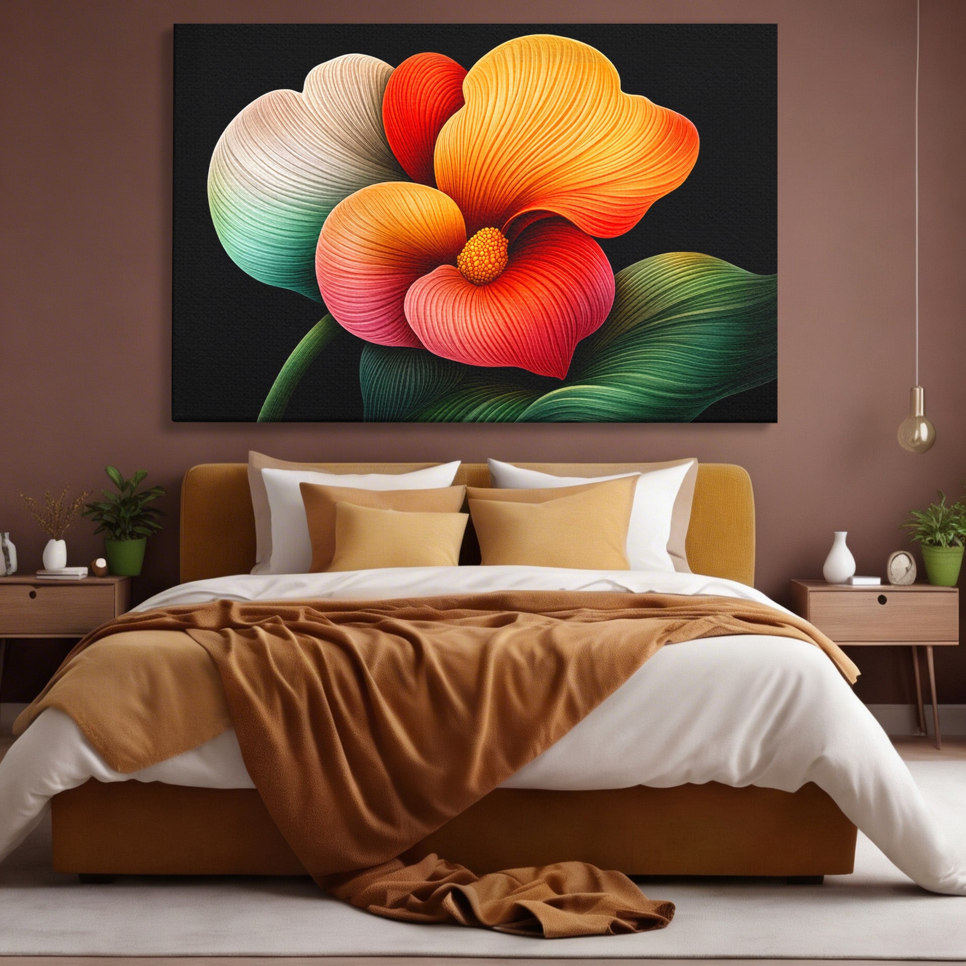 Tablou Canvas Premium LuxCanva® A1793, Euforia Florii, Floare, Abstract, Modern, Dormitor, Living, Culori Vibrante