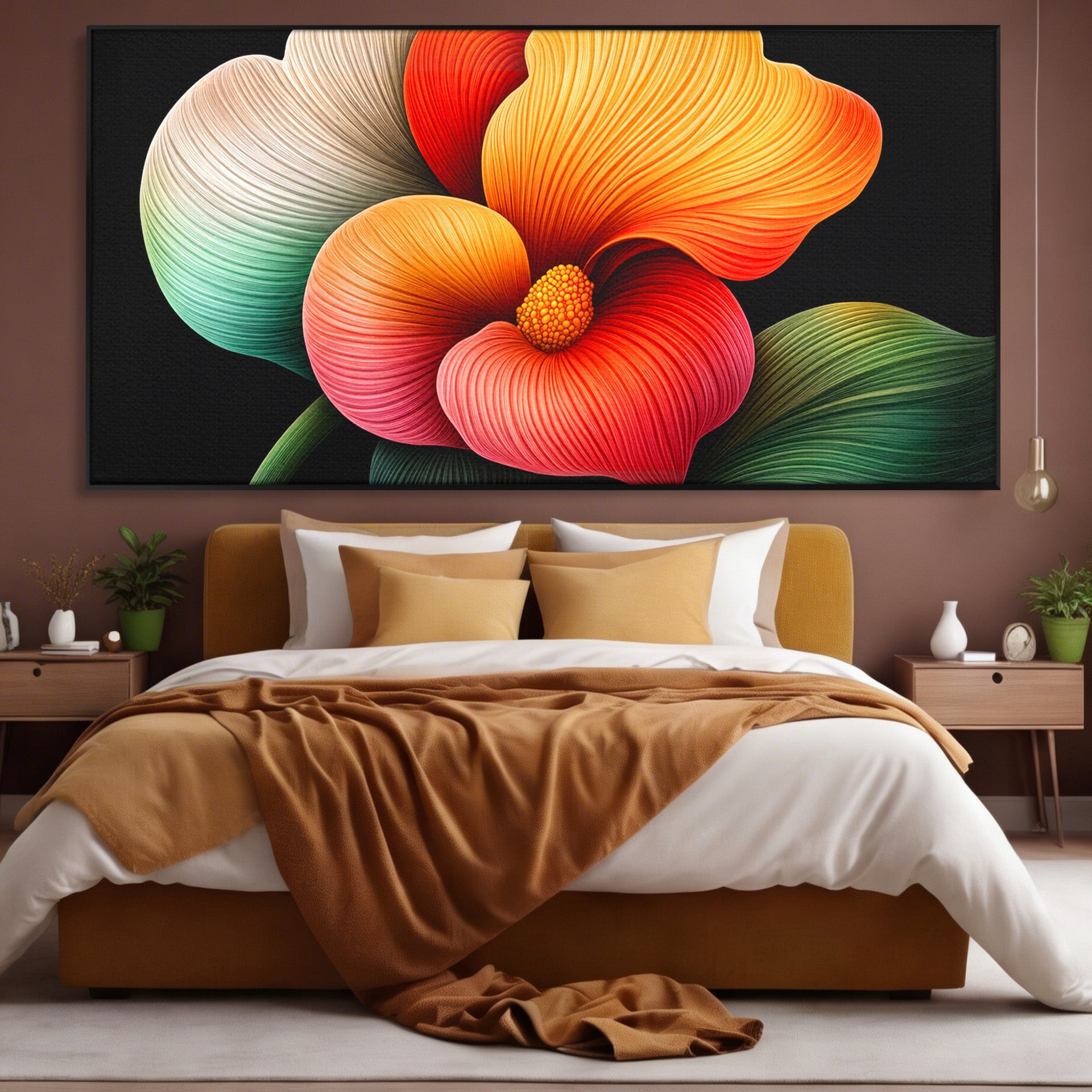Tablou Canvas Premium LuxCanva® A1793, Euforia Florii, Floare, Abstract, Modern, Dormitor, Living, Culori Vibrante