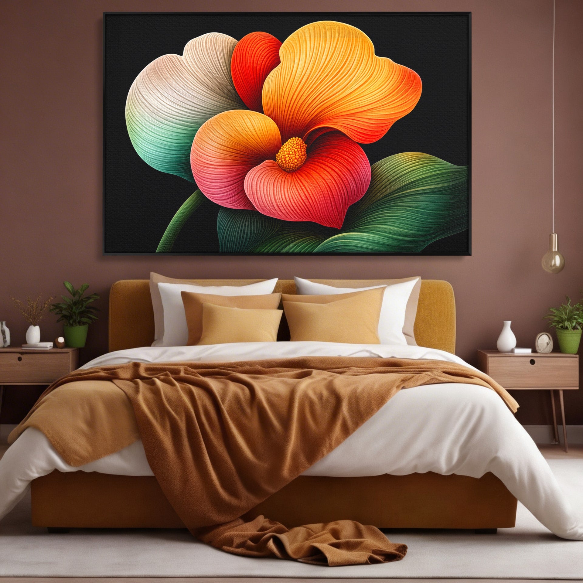 Tablou Canvas Premium LuxCanva® A1793, Euforia Florii, Floare, Abstract, Modern, Dormitor, Living, Culori Vibrante