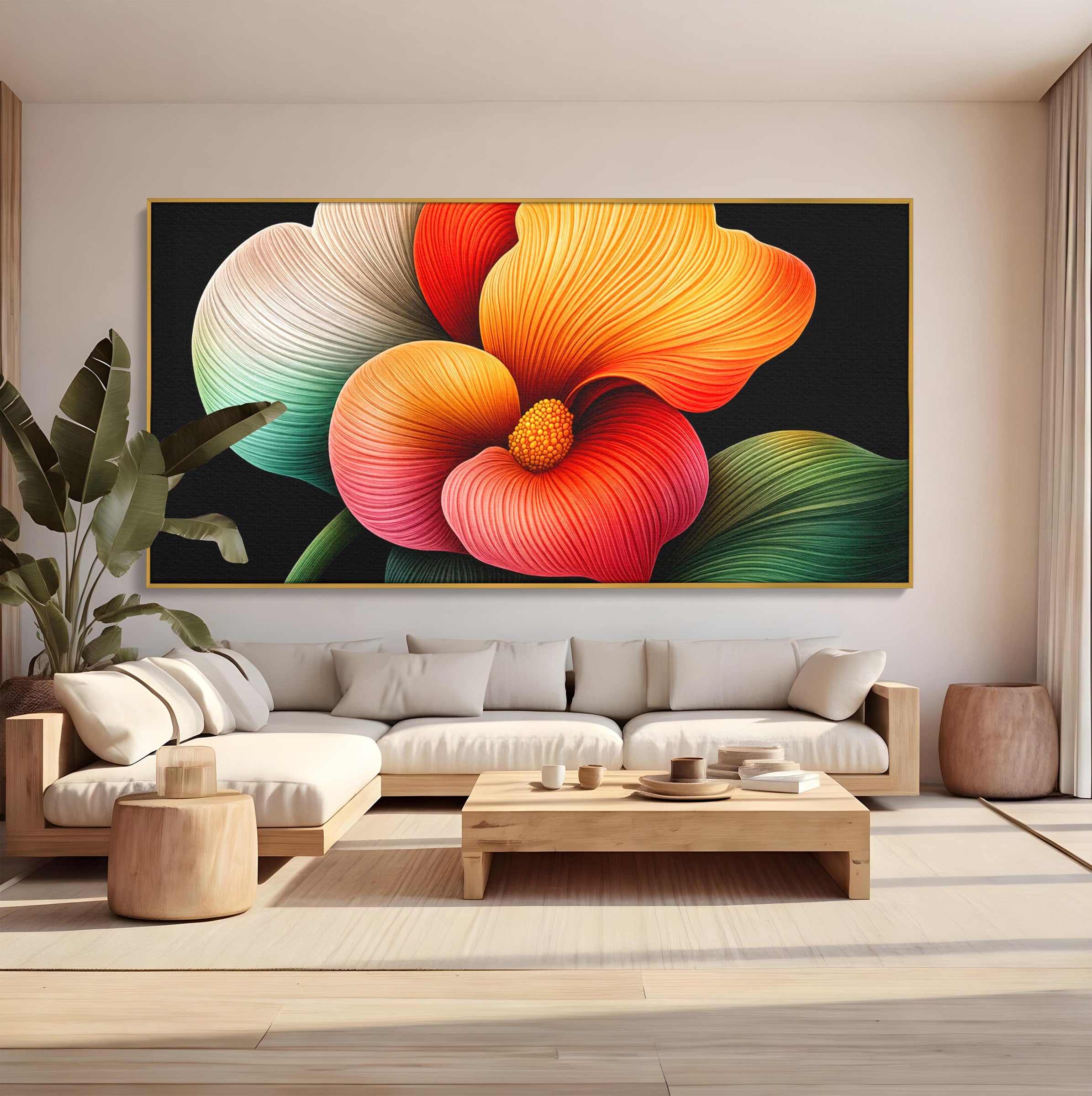 Tablou Canvas Premium LuxCanva® A1793, Euforia Florii, Floare, Abstract, Modern, Dormitor, Living, Culori Vibrante