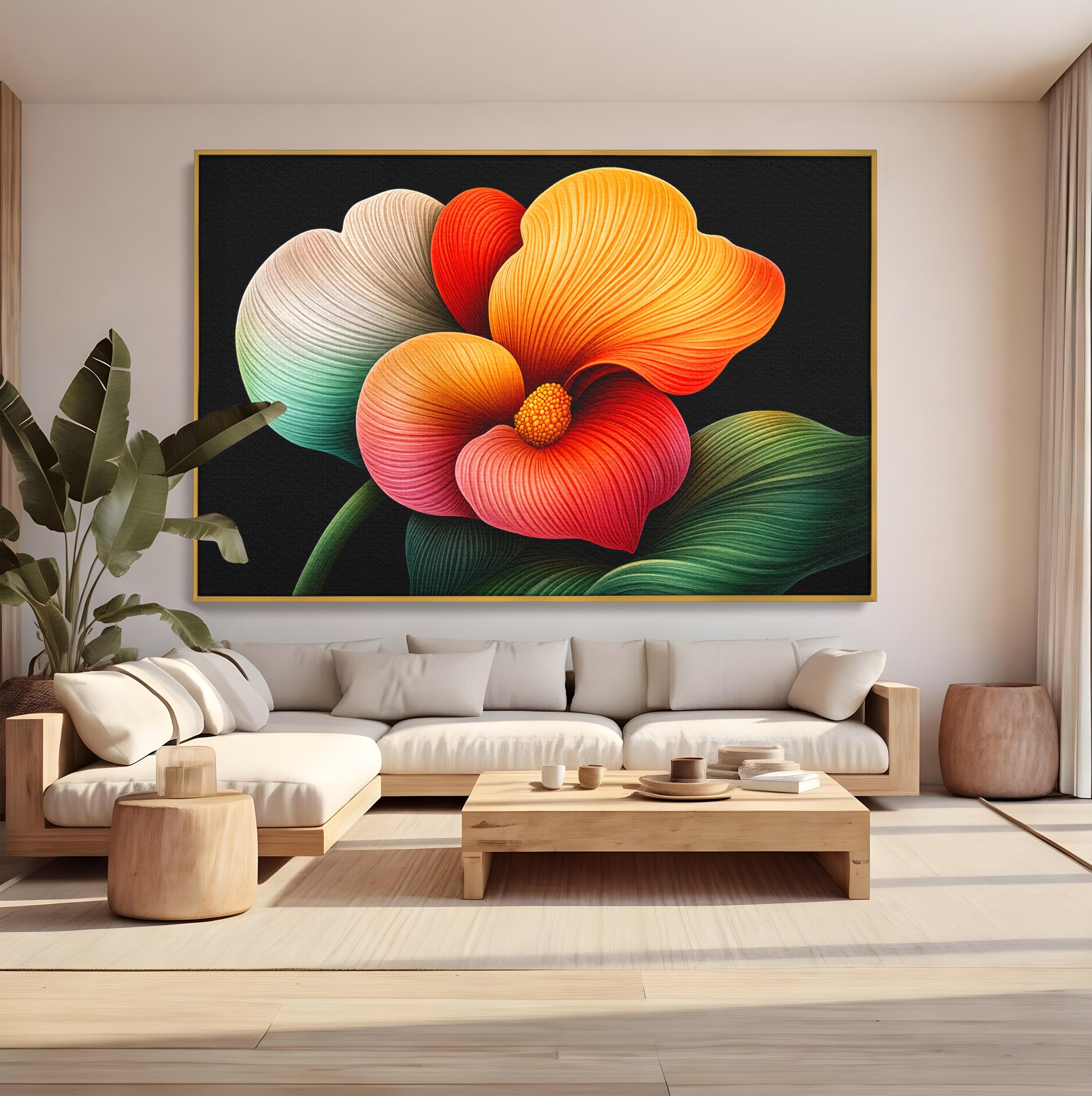 Tablou Canvas Premium LuxCanva® A1793, Euforia Florii, Floare, Abstract, Modern, Dormitor, Living, Culori Vibrante