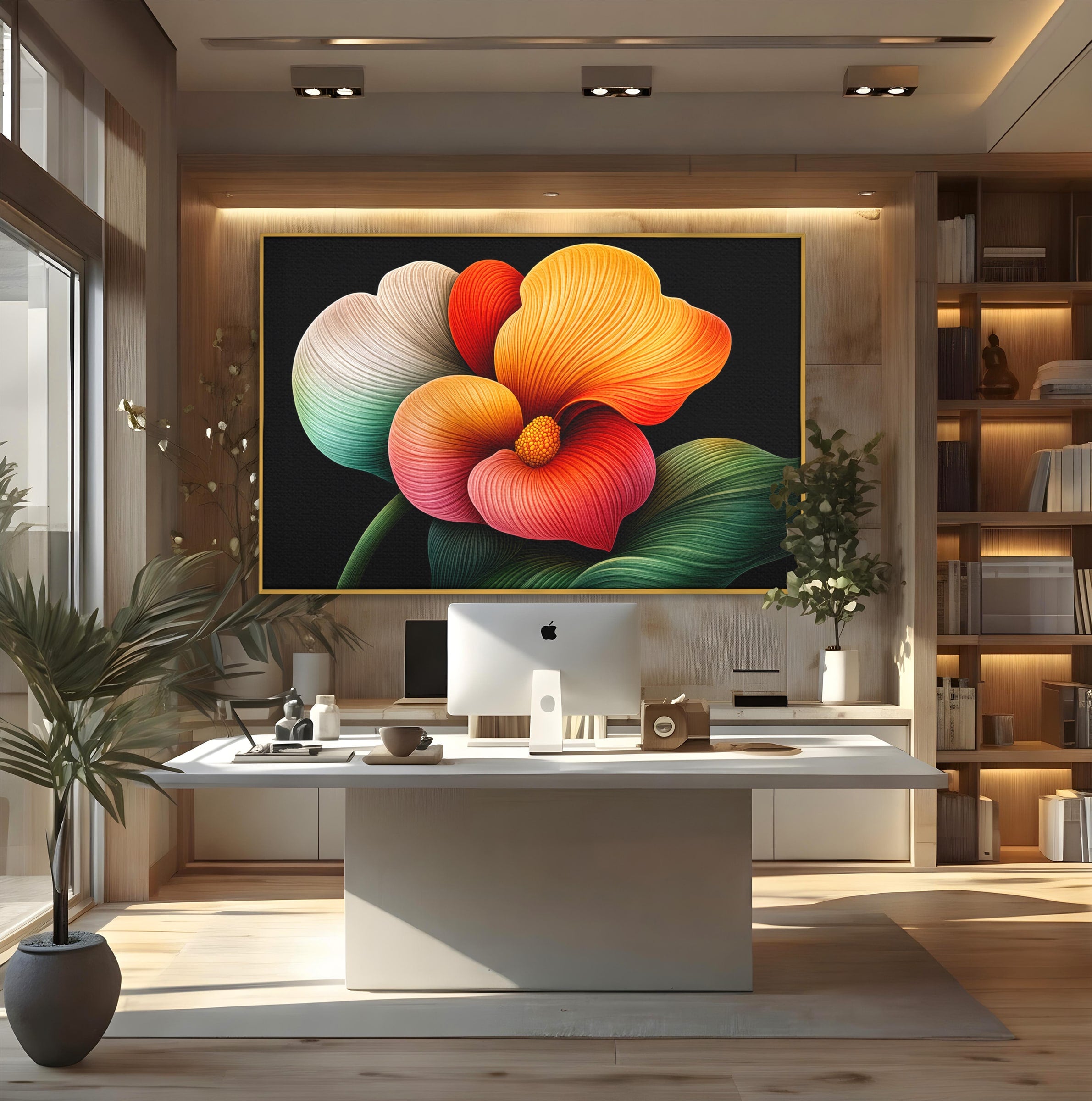 Tablou Canvas Premium LuxCanva® A1793, Euforia Florii, Floare, Abstract, Modern, Dormitor, Living, Culori Vibrante