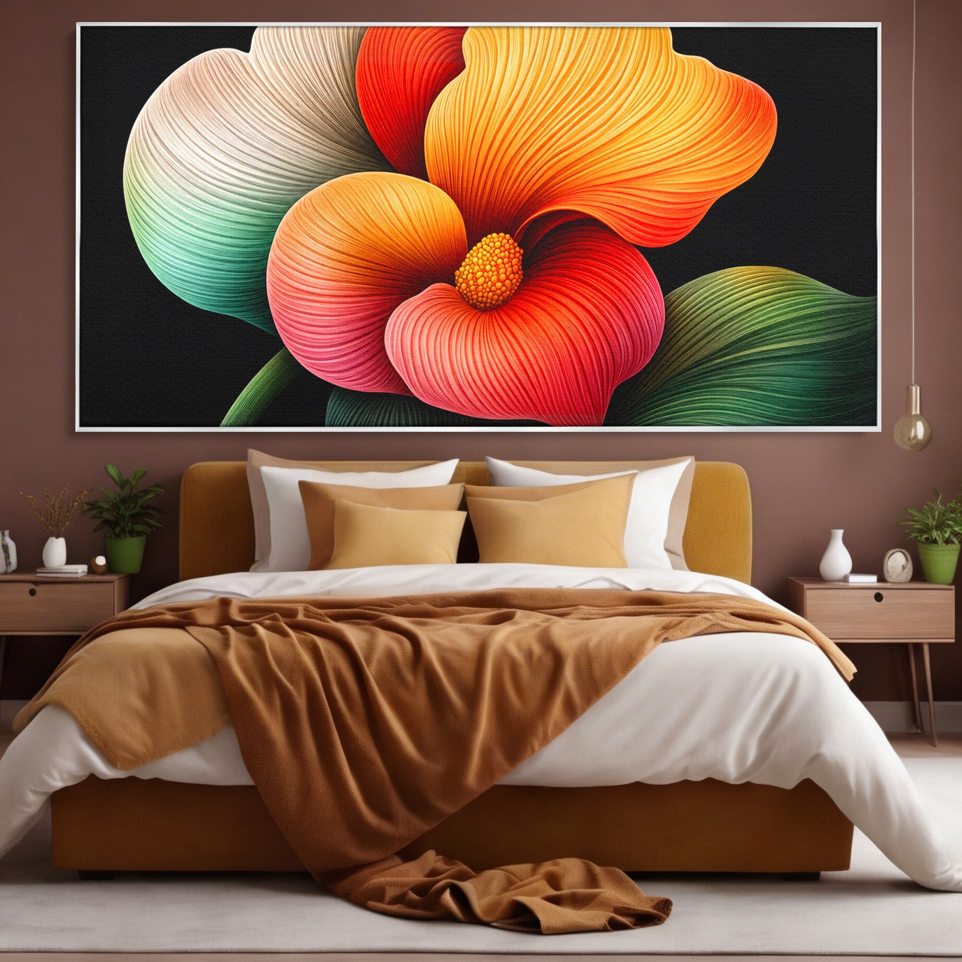 Tablou Canvas Premium LuxCanva® A1793, Euforia Florii, Floare, Abstract, Modern, Dormitor, Living, Culori Vibrante