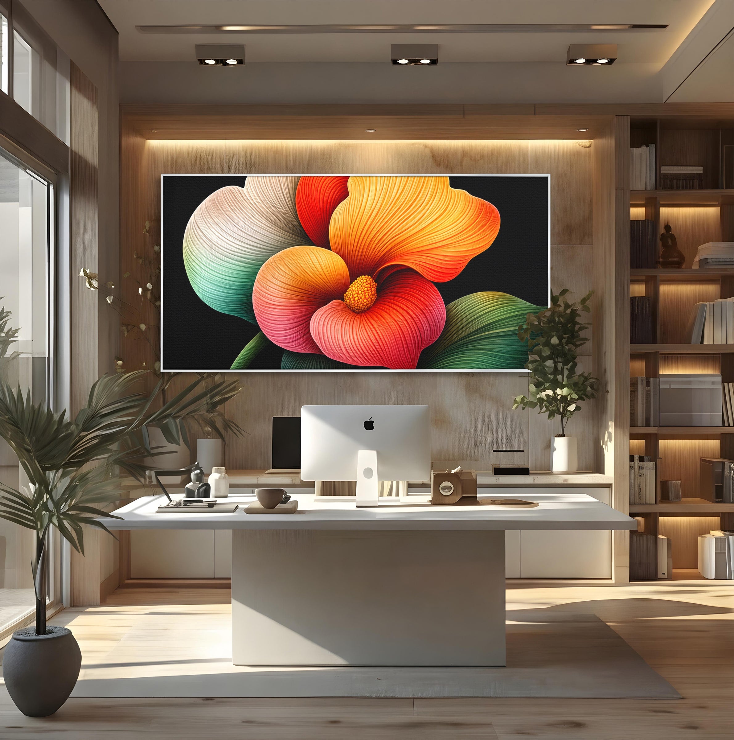 Tablou Canvas Premium LuxCanva® A1793, Euforia Florii, Floare, Abstract, Modern, Dormitor, Living, Culori Vibrante