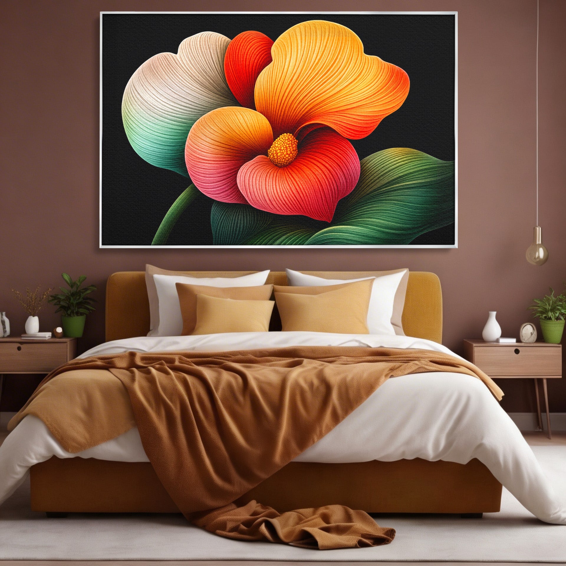 Tablou Canvas Premium LuxCanva® A1793, Euforia Florii, Floare, Abstract, Modern, Dormitor, Living, Culori Vibrante