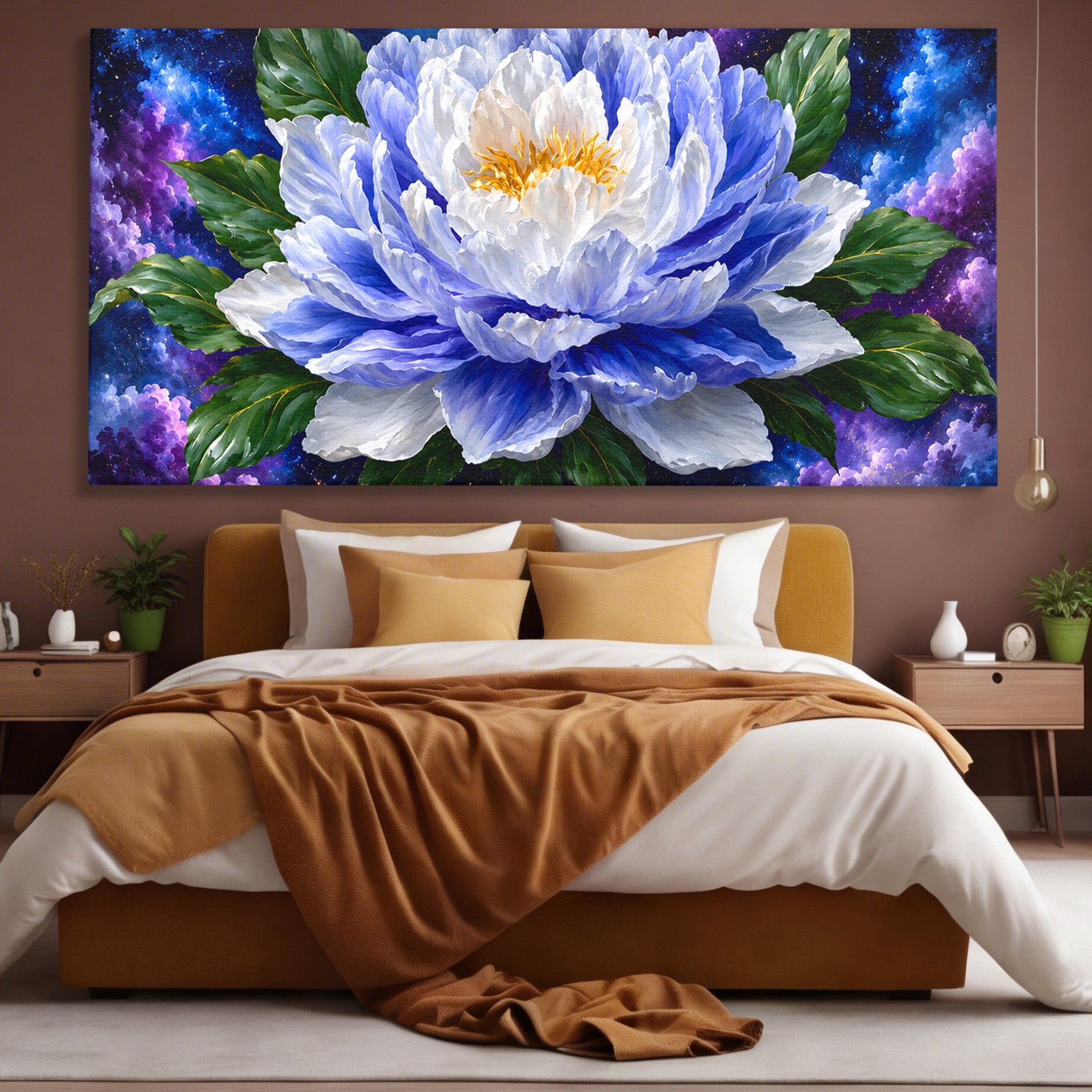 Tablou Canvas Premium LuxCanva® A1795, Floare Galactica, Floare, Galaxie, Natura, Living, Dormitor, Culori Vibrante
