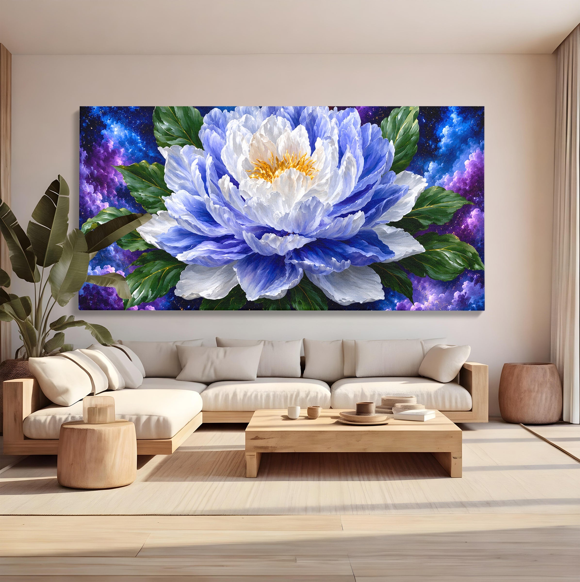 Tablou Canvas Premium LuxCanva® A1795, Floare Galactica, Floare, Galaxie, Natura, Living, Dormitor, Culori Vibrante