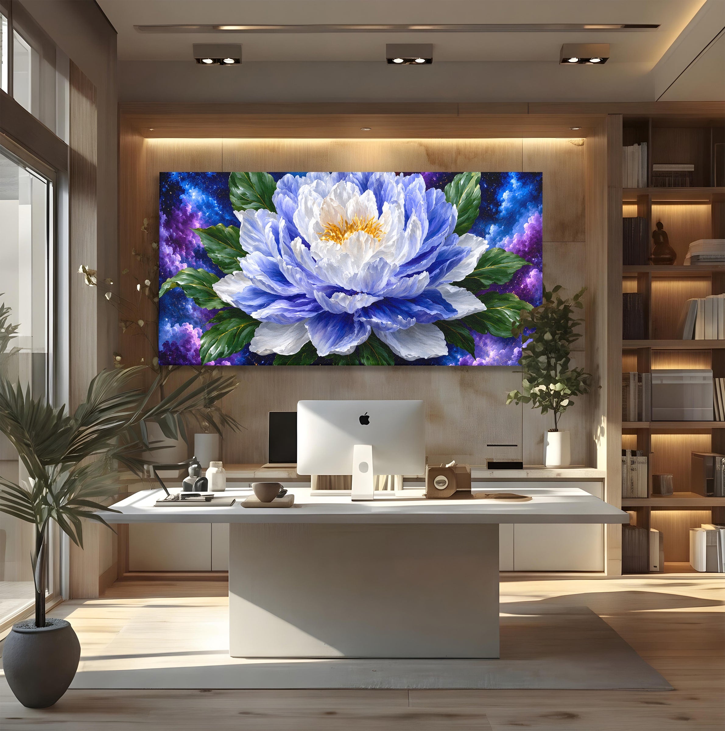Tablou Canvas Premium LuxCanva® A1795, Floare Galactica, Floare, Galaxie, Natura, Living, Dormitor, Culori Vibrante