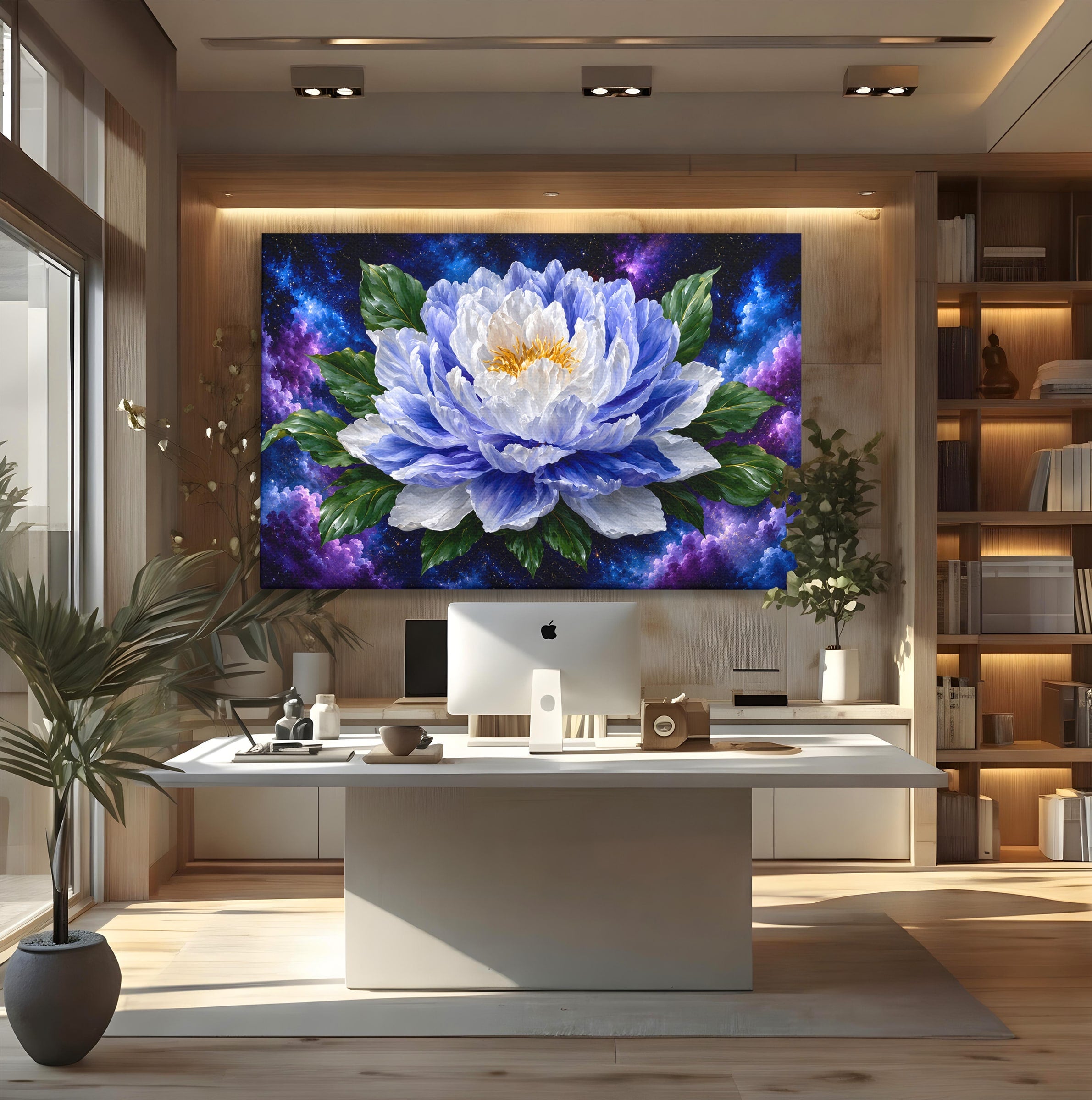 Tablou Canvas Premium LuxCanva® A1795, Floare Galactica, Floare, Galaxie, Natura, Living, Dormitor, Culori Vibrante