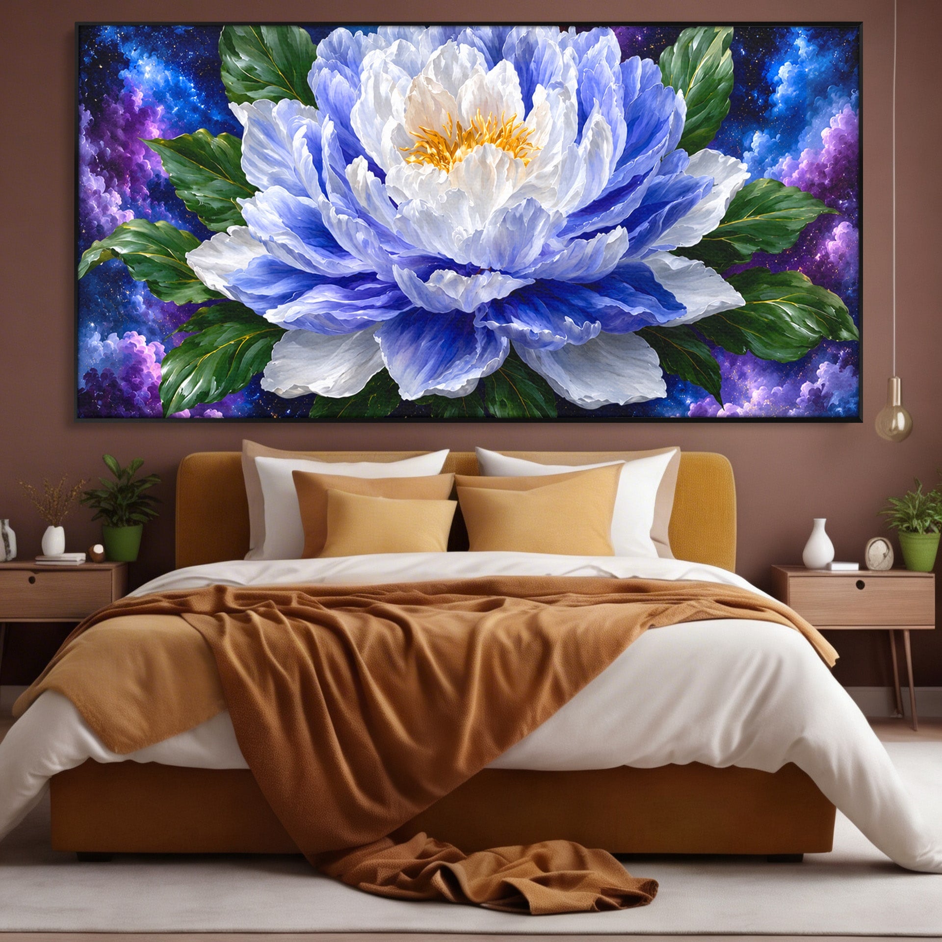 Tablou Canvas Premium LuxCanva® A1795, Floare Galactica, Floare, Galaxie, Natura, Living, Dormitor, Culori Vibrante