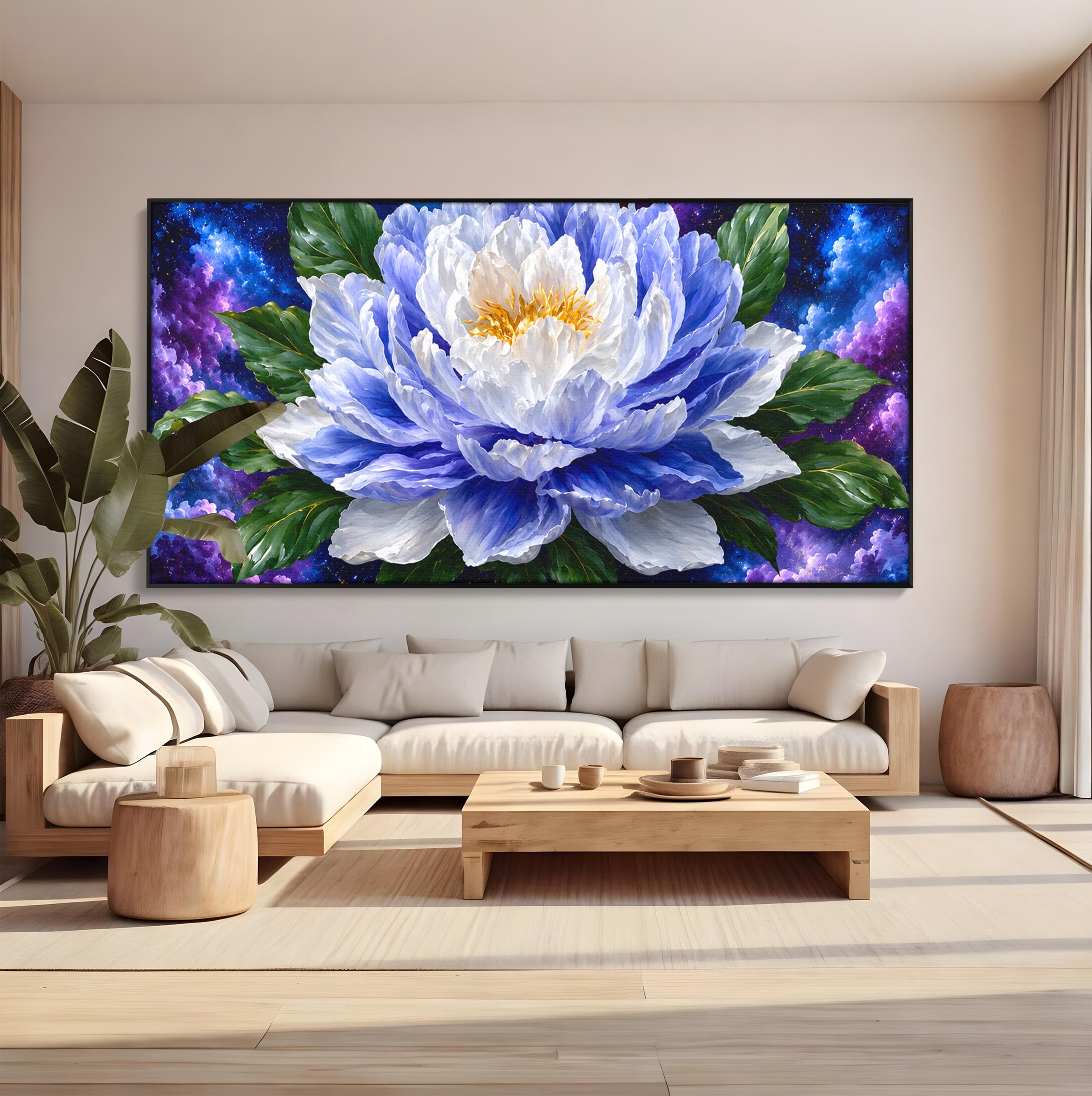 Tablou Canvas Premium LuxCanva® A1795, Floare Galactica, Floare, Galaxie, Natura, Living, Dormitor, Culori Vibrante
