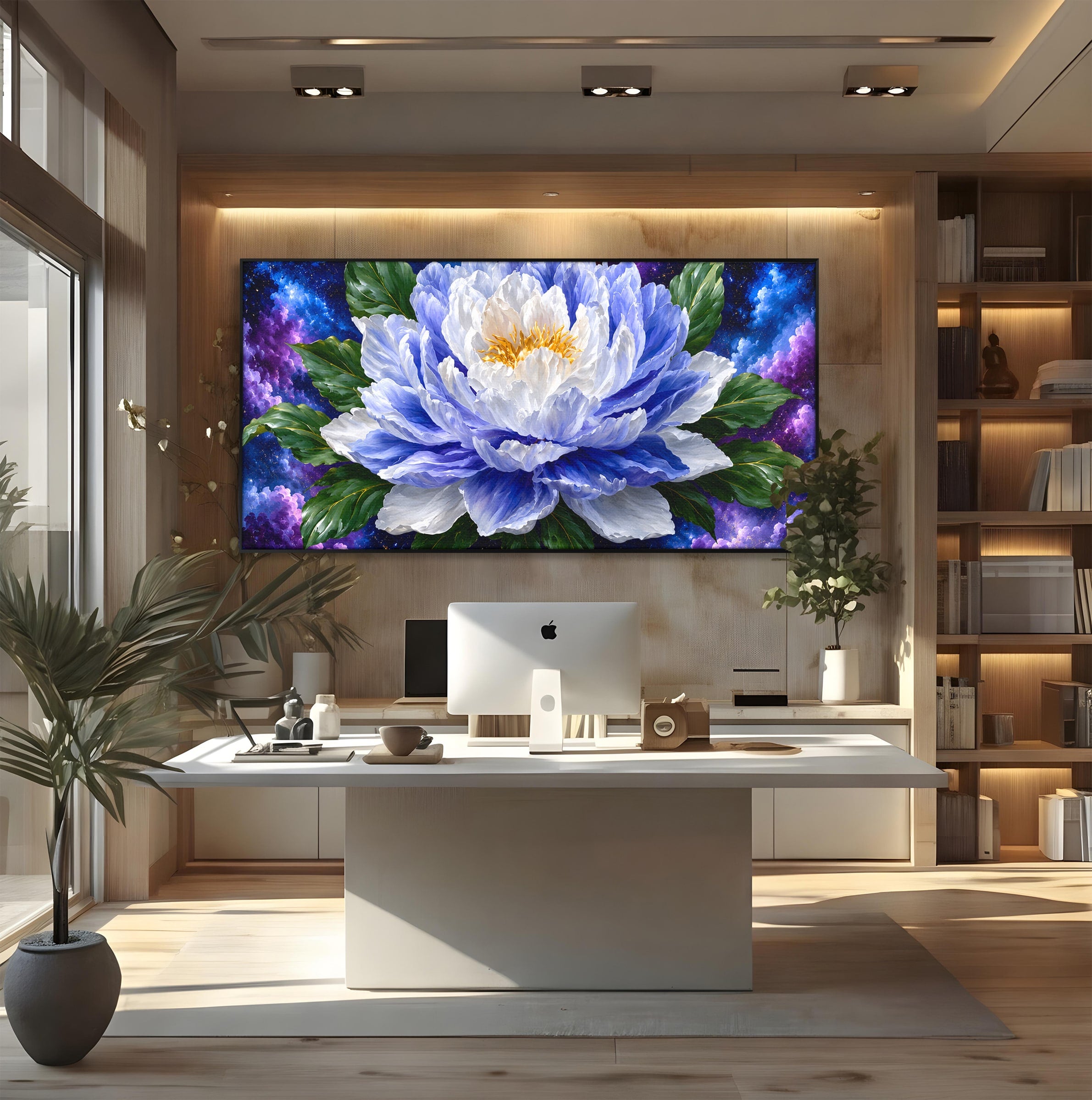 Tablou Canvas Premium LuxCanva® A1795, Floare Galactica, Floare, Galaxie, Natura, Living, Dormitor, Culori Vibrante