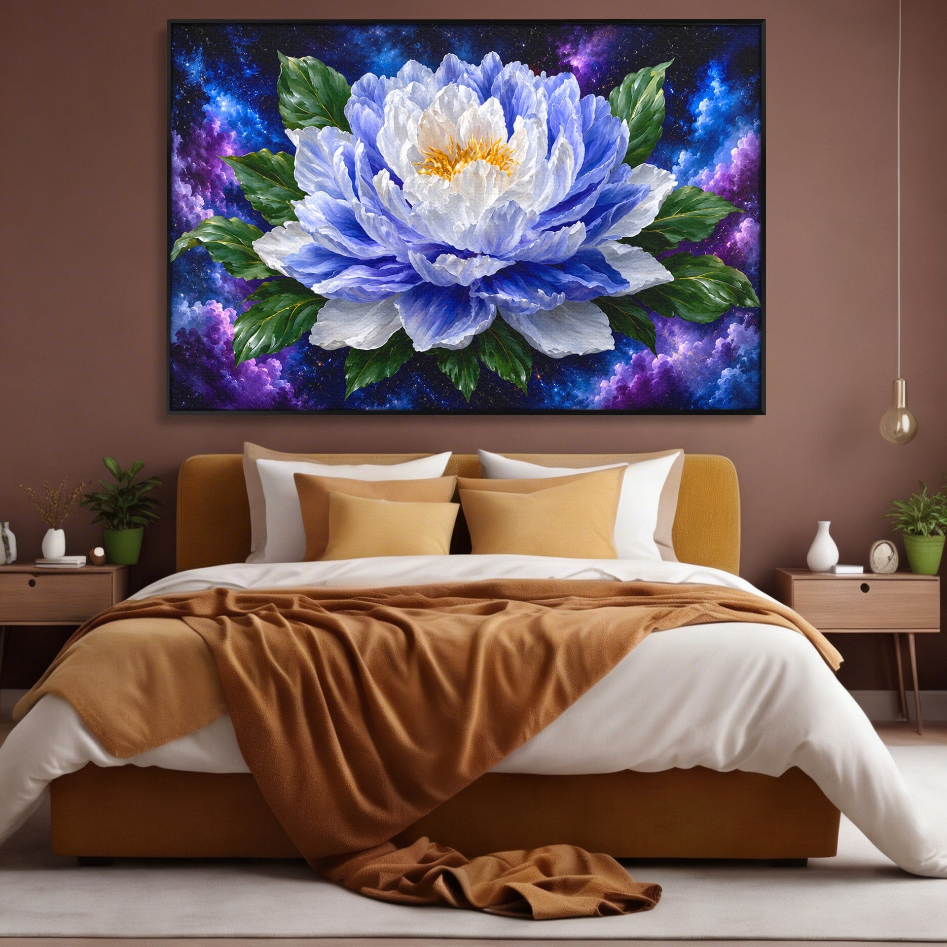 Tablou Canvas Premium LuxCanva® A1795, Floare Galactica, Floare, Galaxie, Natura, Living, Dormitor, Culori Vibrante