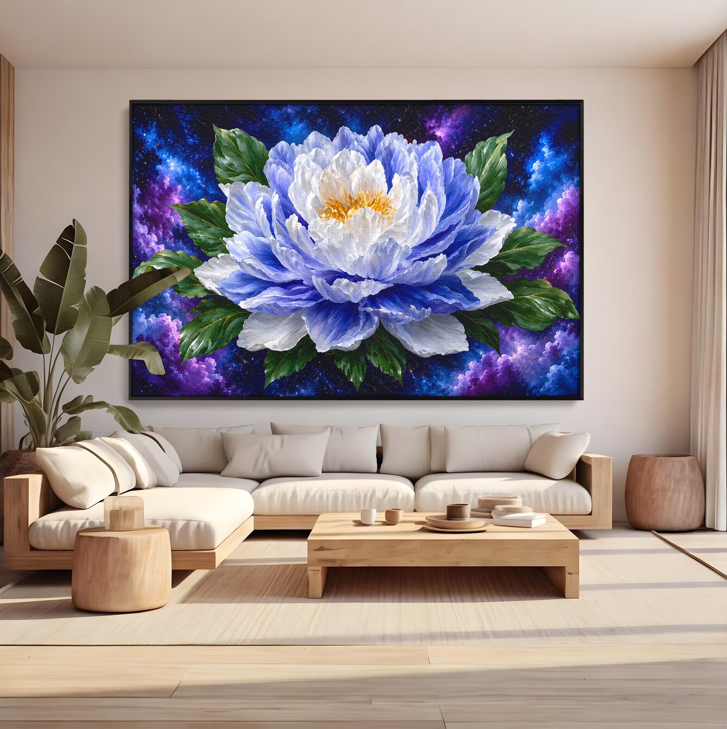 Tablou Canvas Premium LuxCanva® A1795, Floare Galactica, Floare, Galaxie, Natura, Living, Dormitor, Culori Vibrante