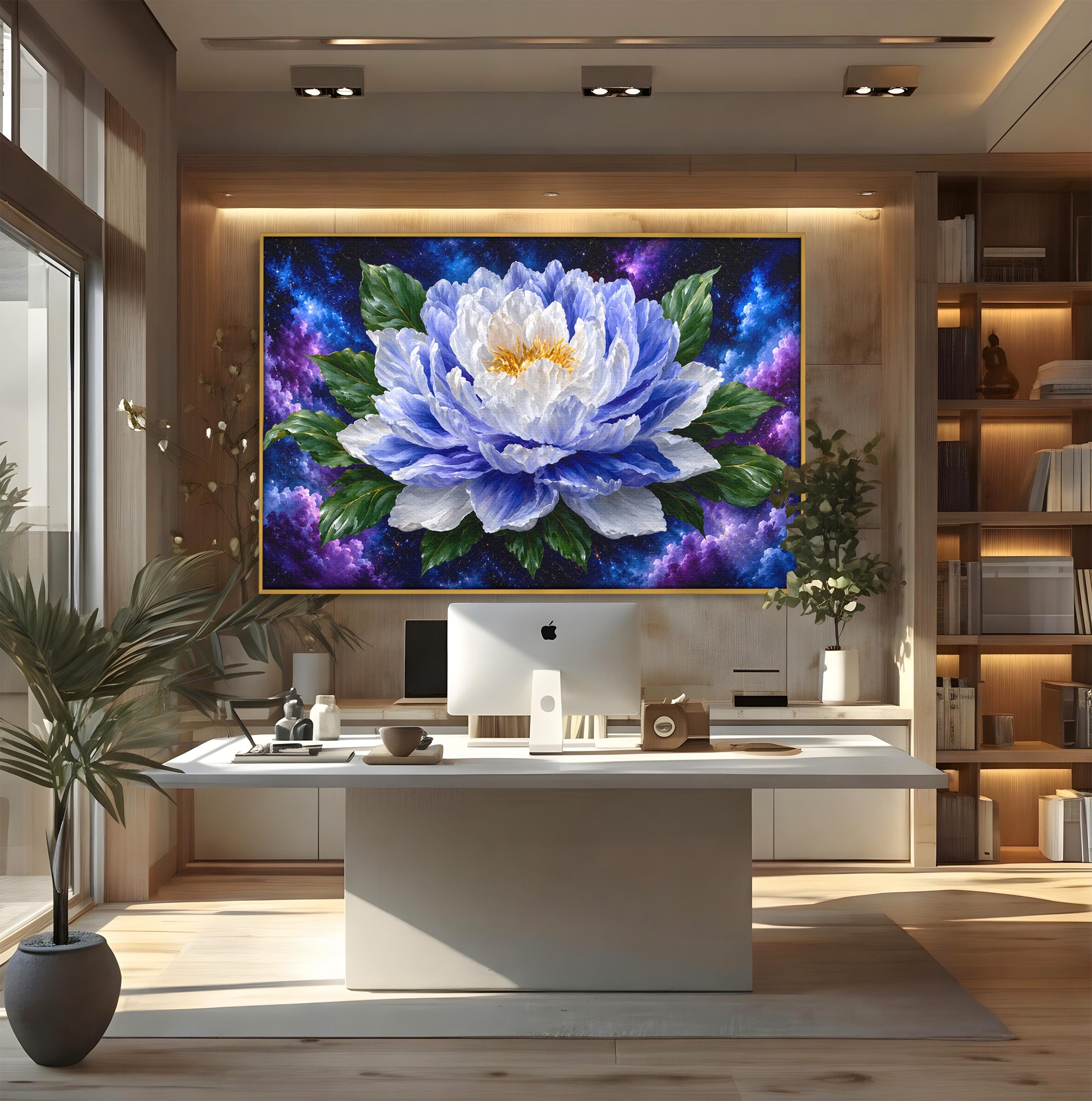 Tablou Canvas Premium LuxCanva® A1795, Floare Galactica, Floare, Galaxie, Natura, Living, Dormitor, Culori Vibrante