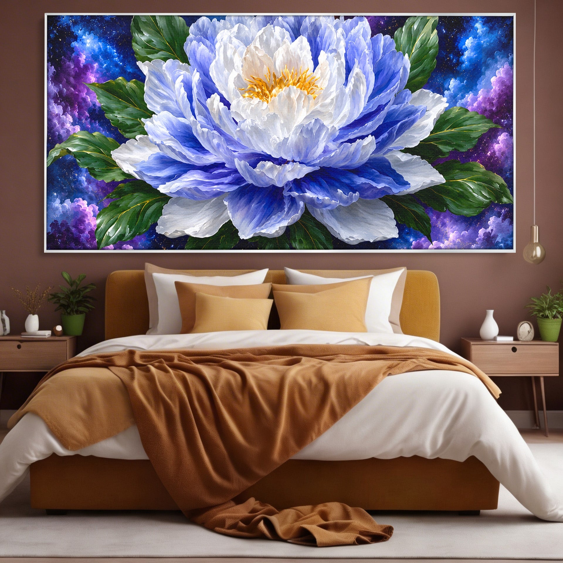Tablou Canvas Premium LuxCanva® A1795, Floare Galactica, Floare, Galaxie, Natura, Living, Dormitor, Culori Vibrante