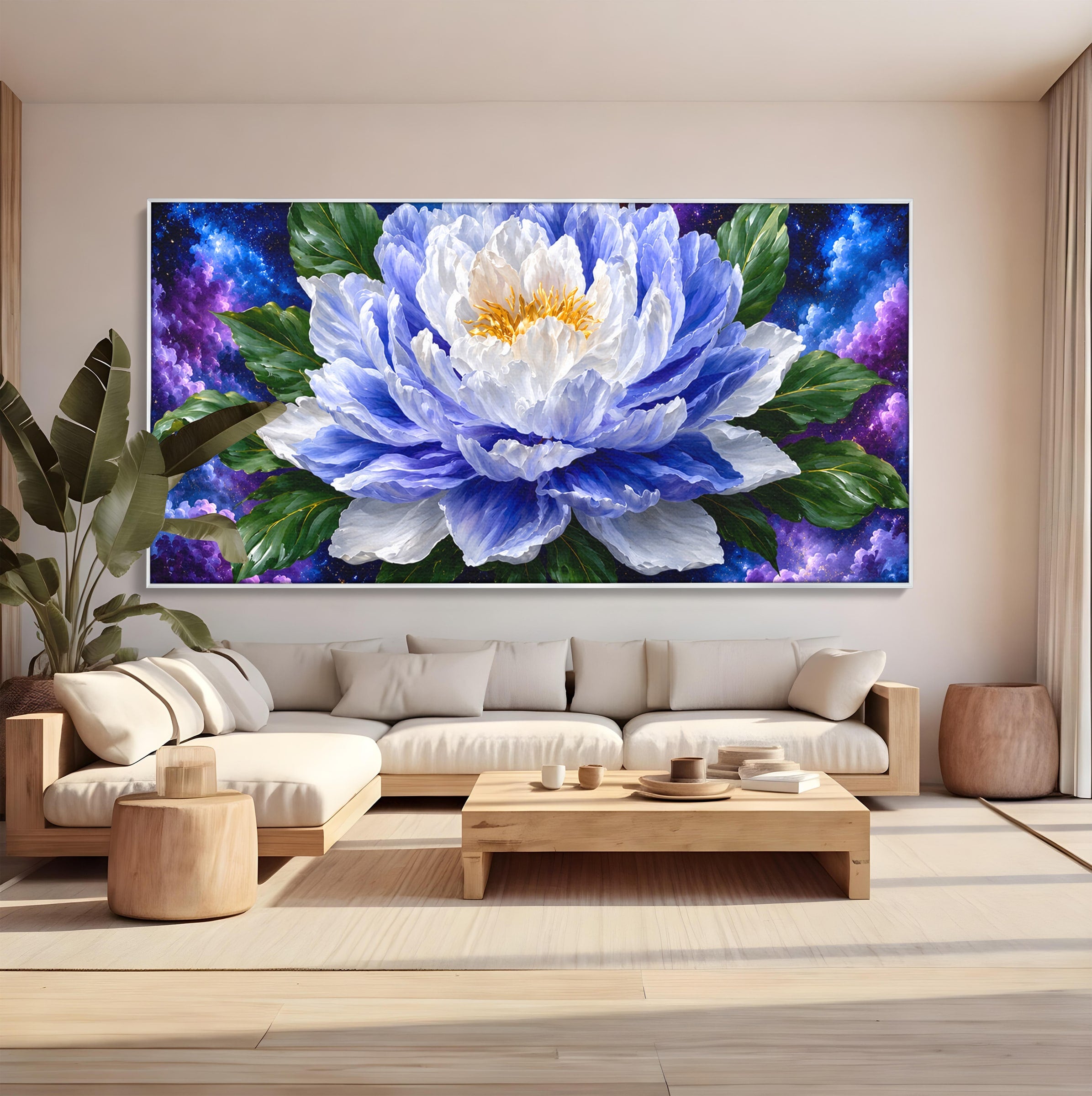 Tablou Canvas Premium LuxCanva® A1795, Floare Galactica, Floare, Galaxie, Natura, Living, Dormitor, Culori Vibrante