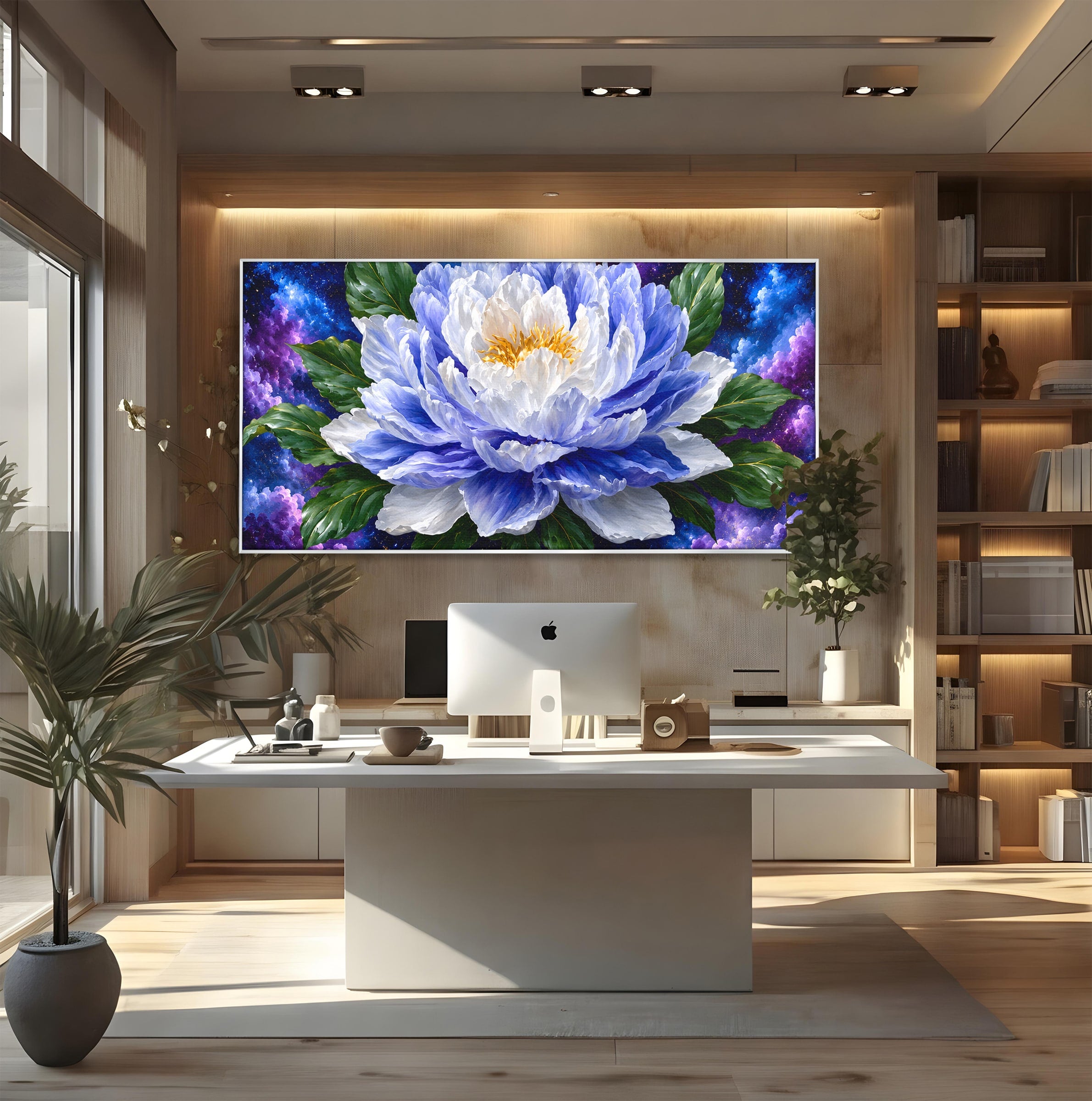 Tablou Canvas Premium LuxCanva® A1795, Floare Galactica, Floare, Galaxie, Natura, Living, Dormitor, Culori Vibrante