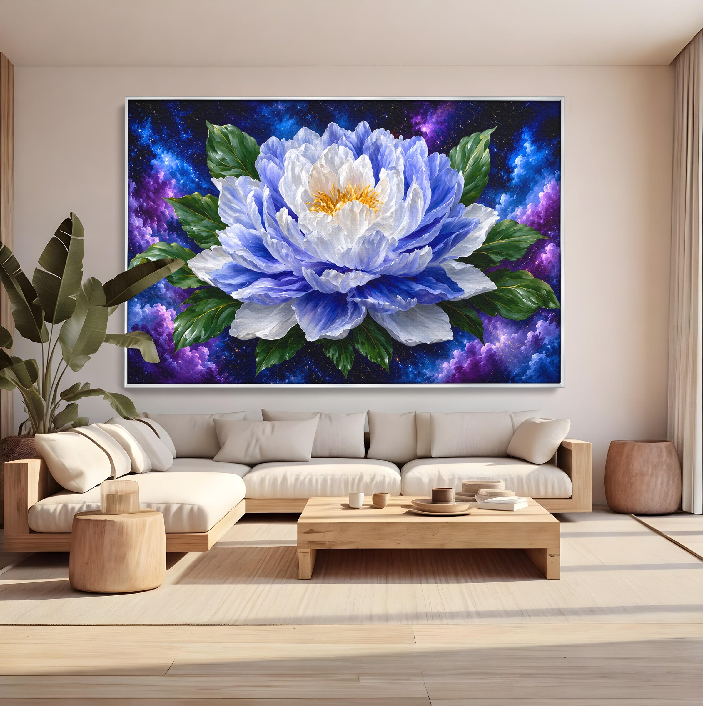 Tablou Canvas Premium LuxCanva® A1795, Floare Galactica, Floare, Galaxie, Natura, Living, Dormitor, Culori Vibrante