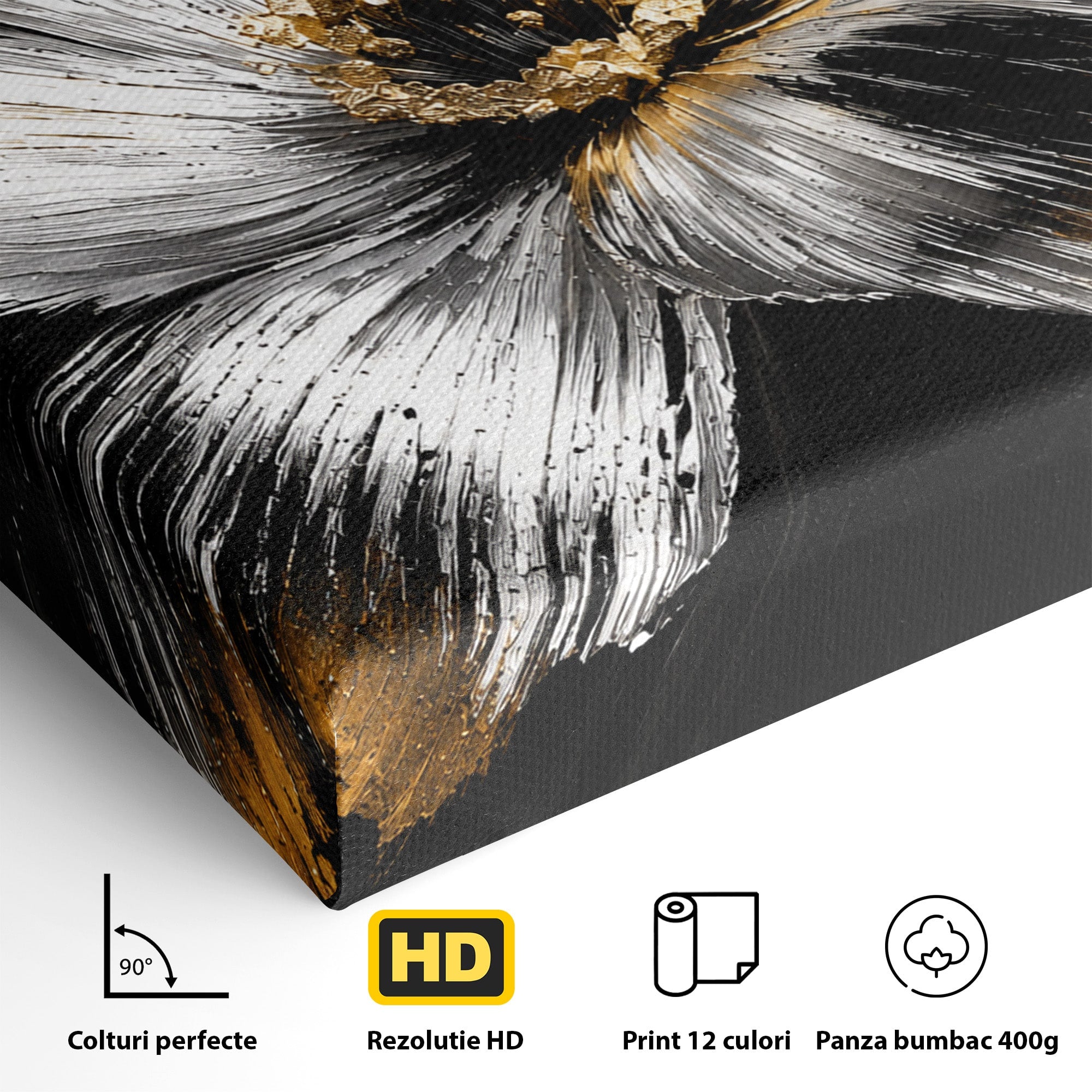Tablou Canvas Premium LuxCanva® A1797, Floare Imperială, Floare, Abstract, Modern, Arta, Living, Culori Vibrante