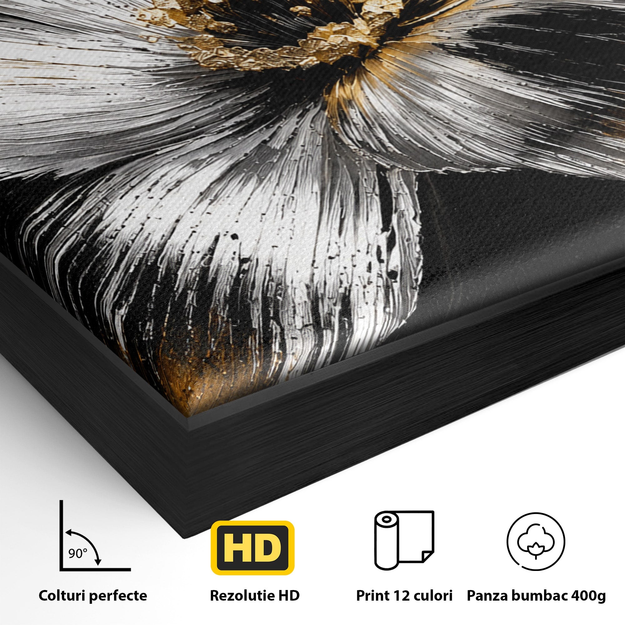 Tablou Canvas Premium LuxCanva® A1797, Floare Imperială, Floare, Abstract, Modern, Arta, Living, Culori Vibrante