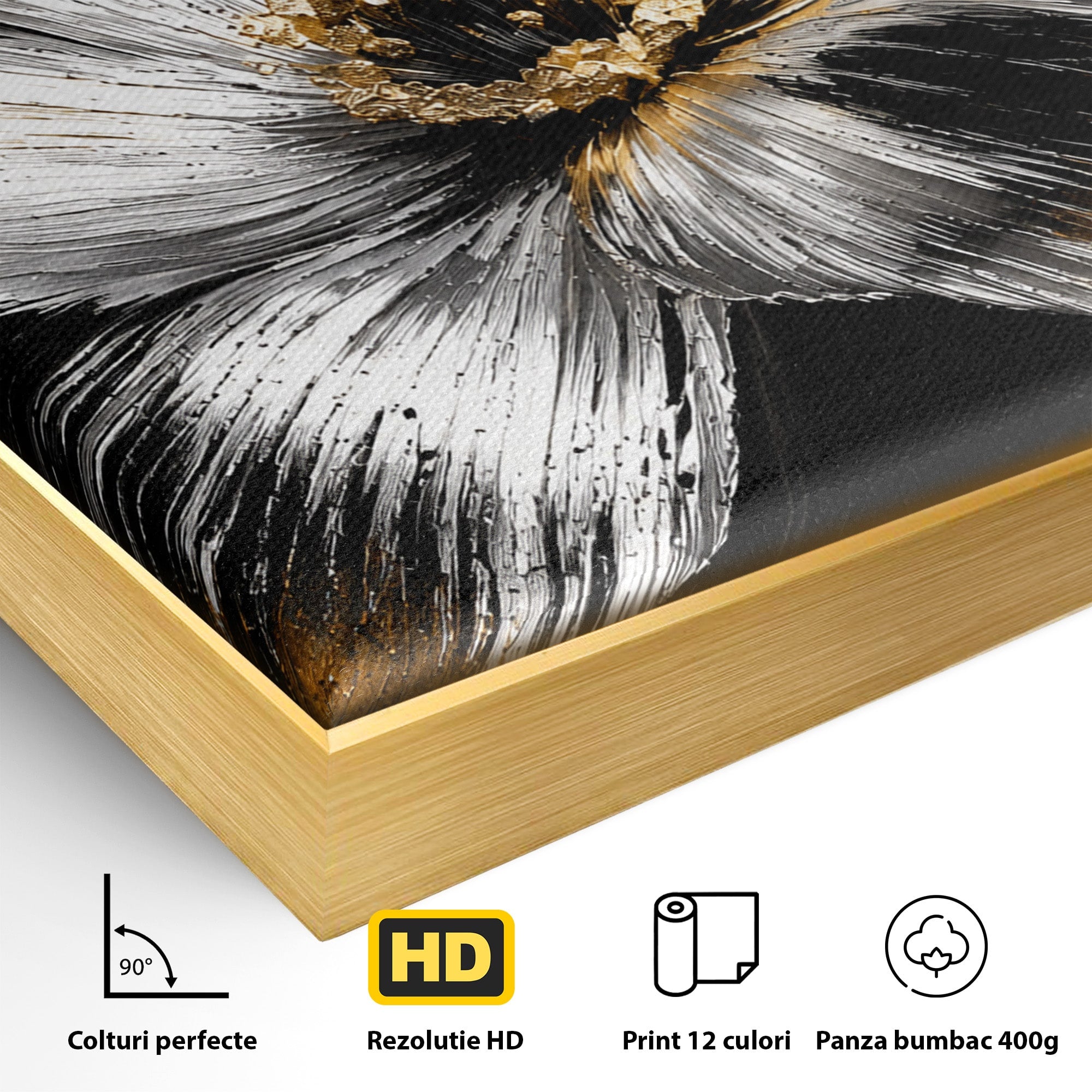 Tablou Canvas Premium LuxCanva® A1797, Floare Imperială, Floare, Abstract, Modern, Arta, Living, Culori Vibrante