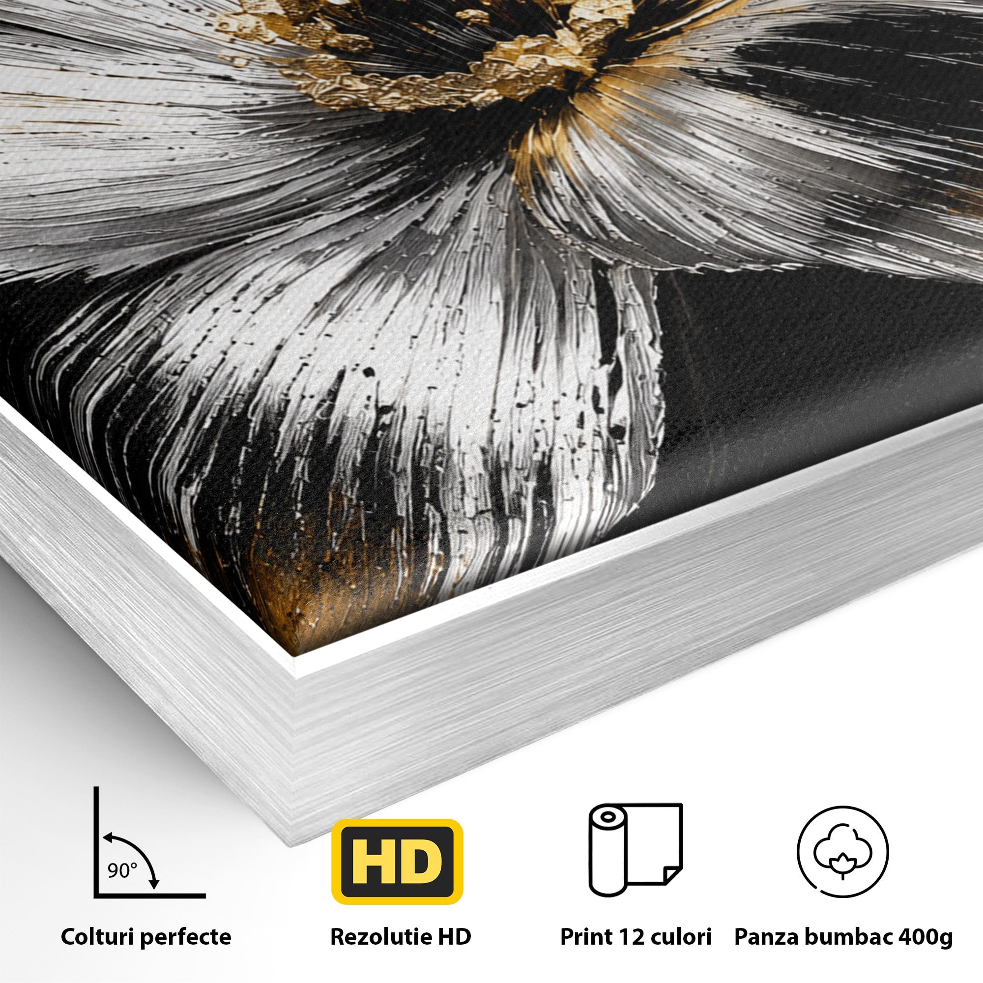 Tablou Canvas Premium LuxCanva® A1797, Floare Imperială, Floare, Abstract, Modern, Arta, Living, Culori Vibrante